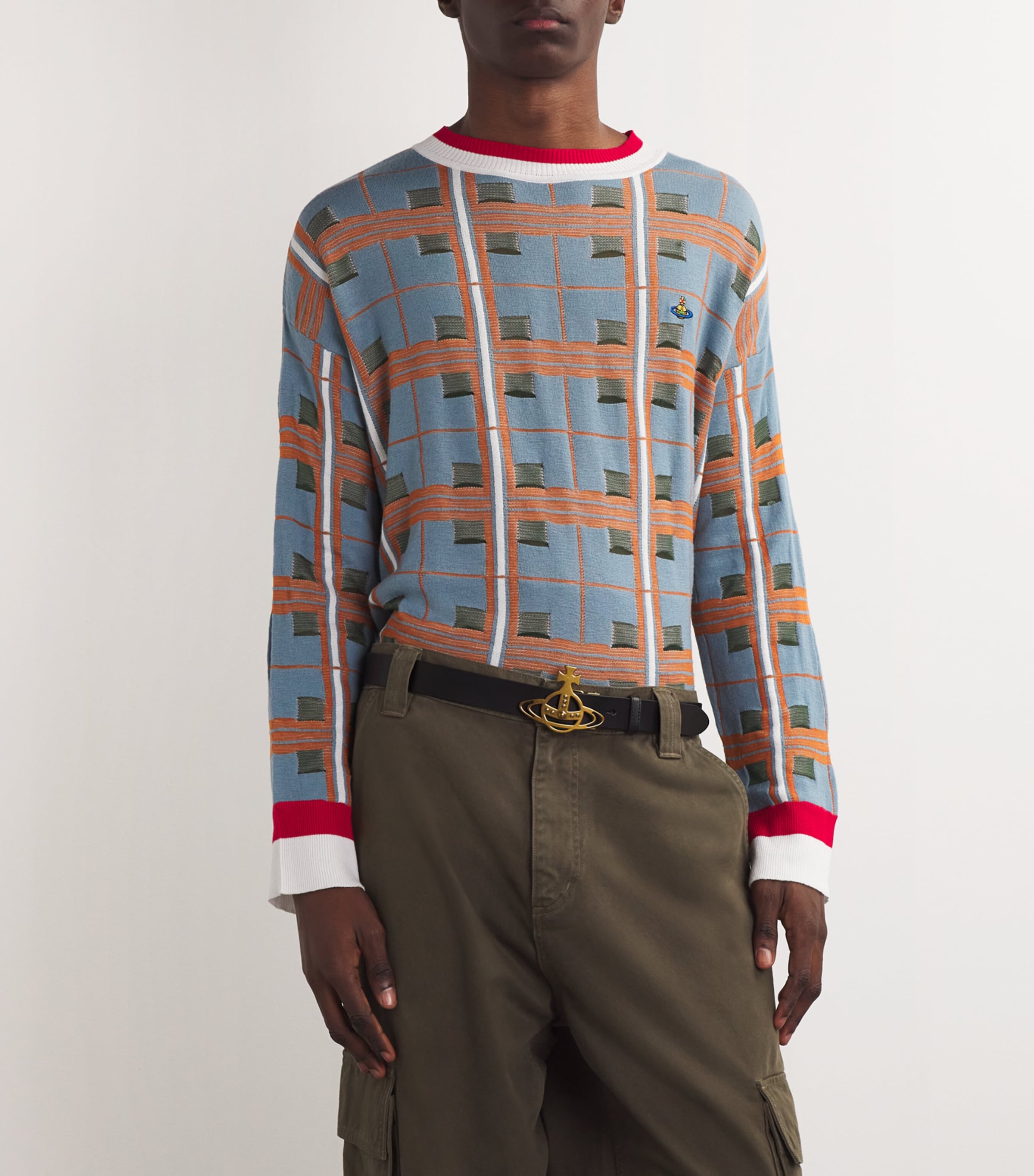 Leather Line Orb Buckle Belt N401 BLACK Image 2