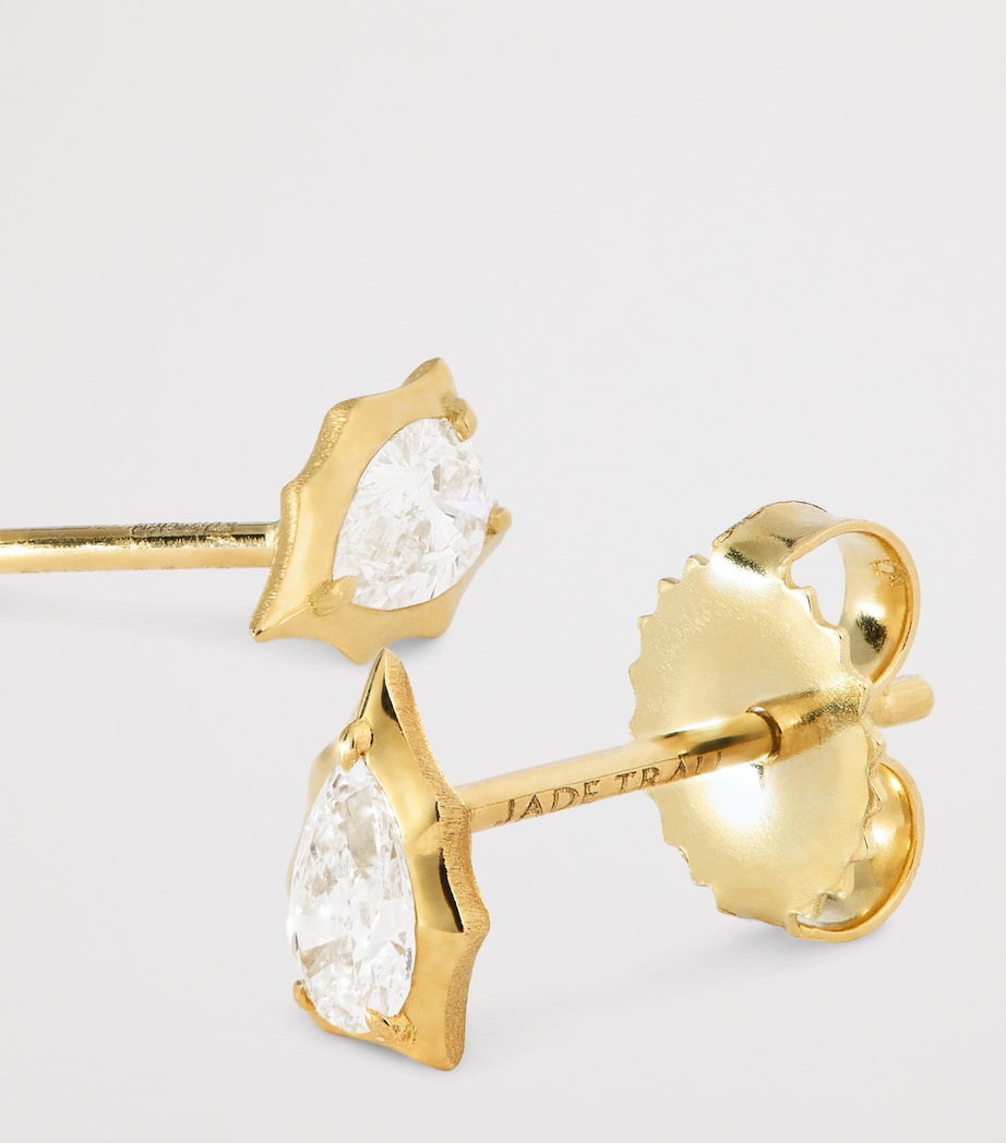 Jade Trau Yellow Gold and Diamond Envoy Stud Earrings Yellow Gold Image 5
