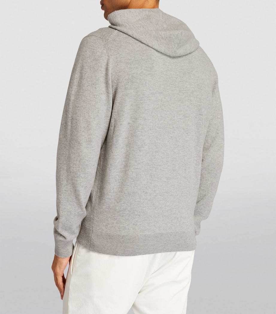 Cashmere Zip-Up Hoodie GYAA/GREY MELANGE Image 4