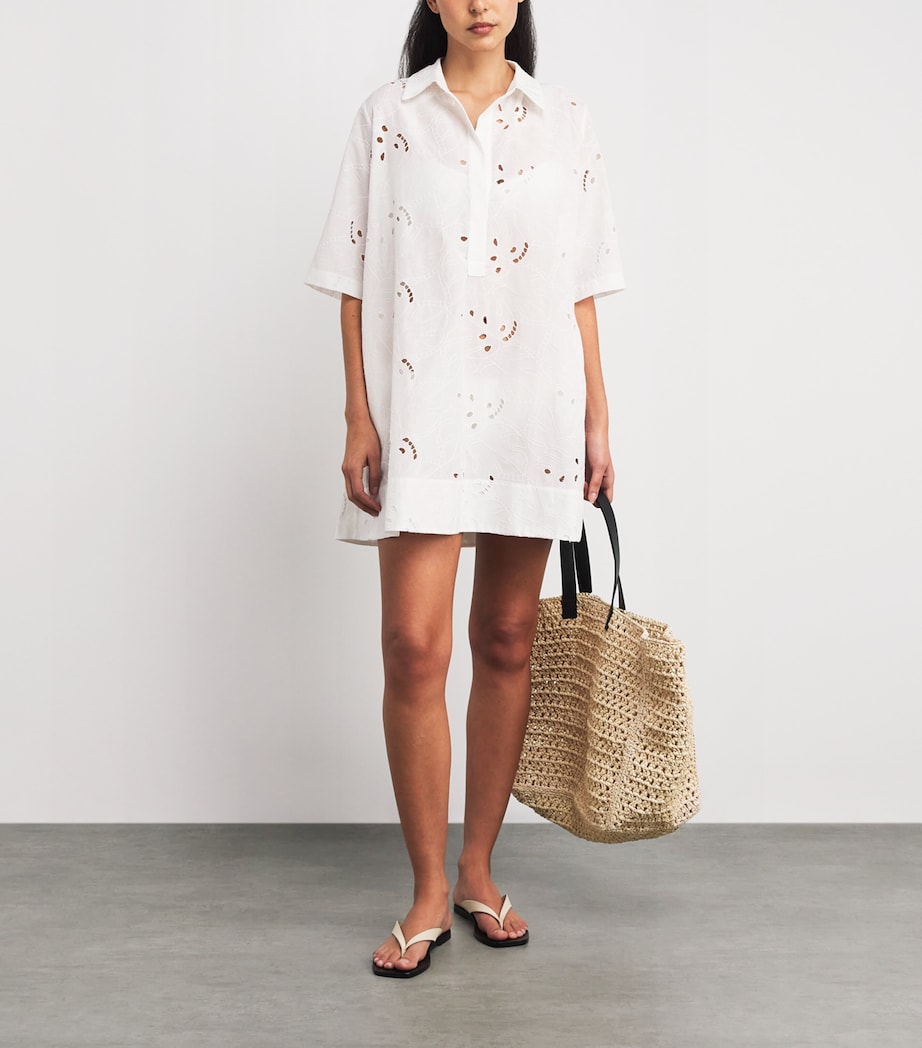 Broderie Lace Mini Dress 000 BLANC/WHITE Image 2