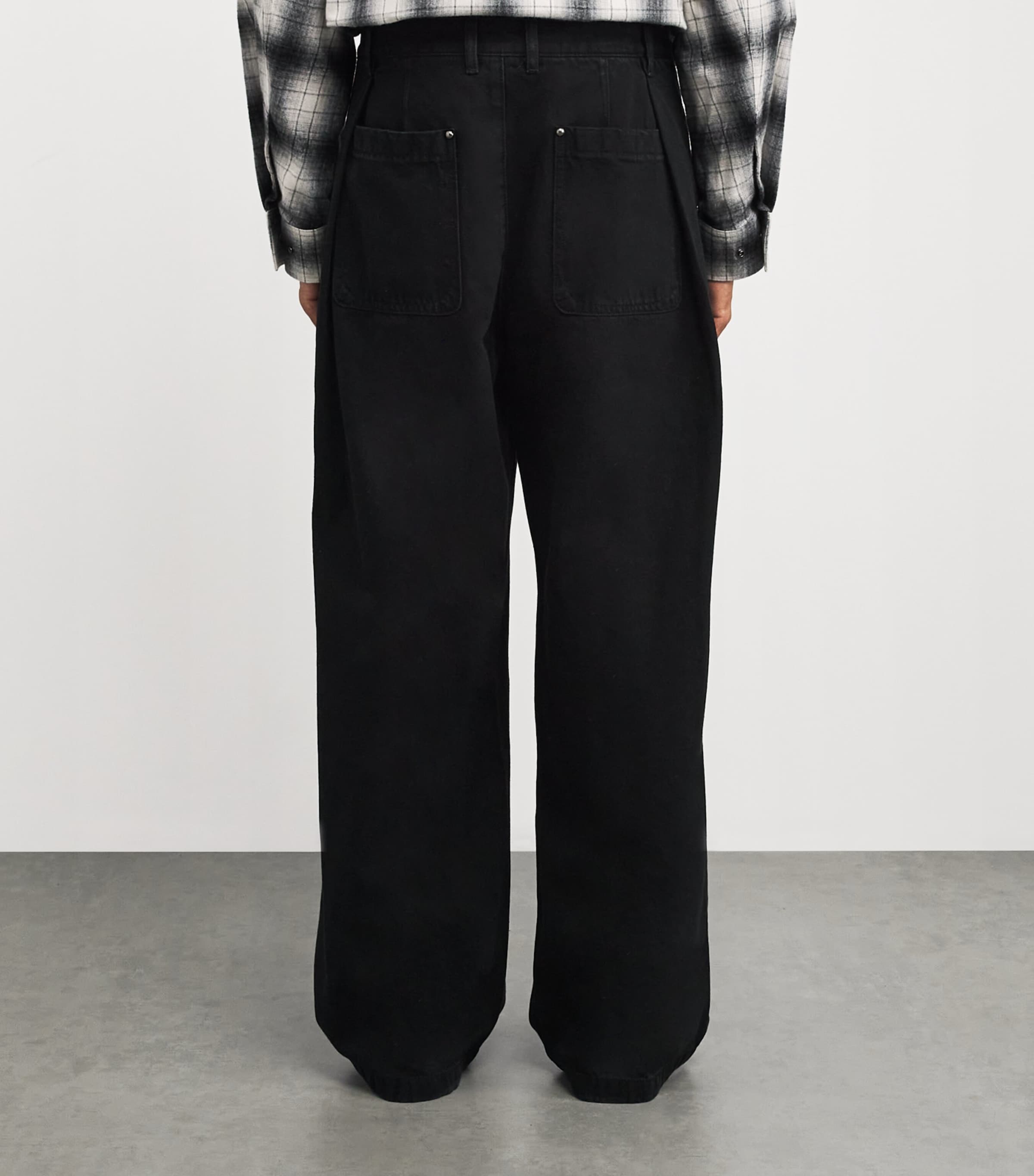 Wooyoungmi Mens Wide-Leg Jeans Black Image 4