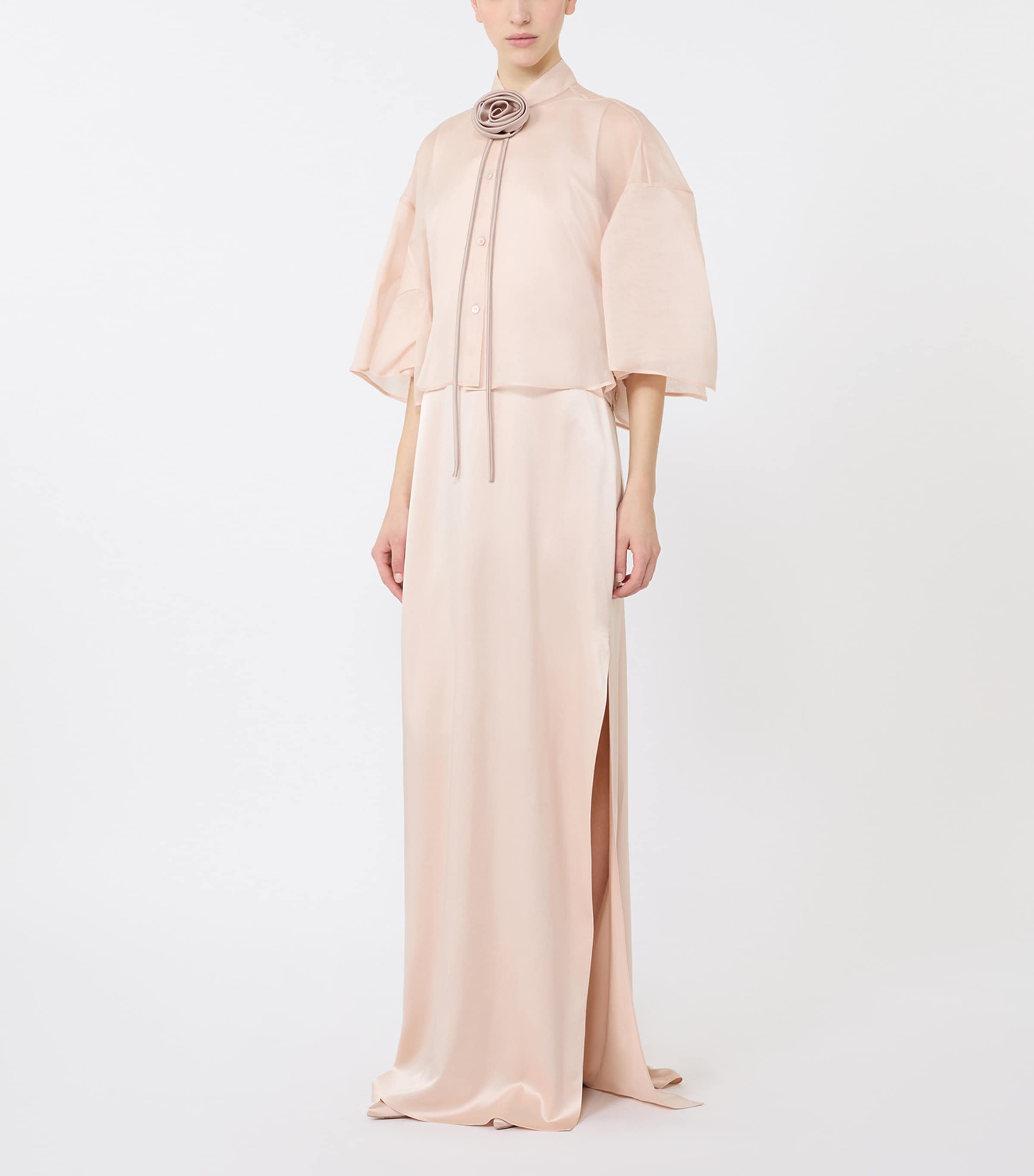 Max Mara Womens Silk Maxi Dress Powder Image 4