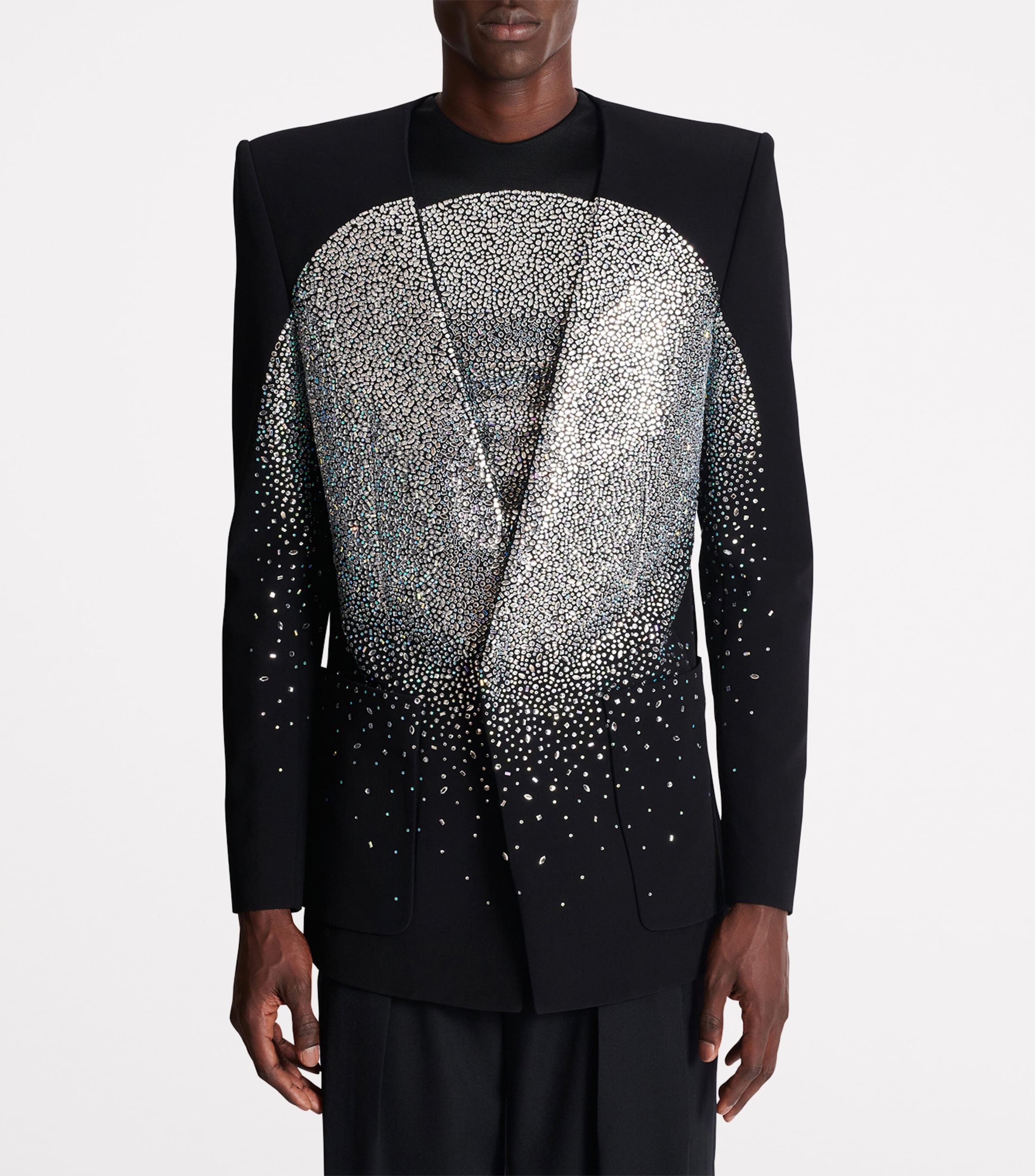 Rhinestone-Embellished Blazer EAW NOIR/CRISTAL Image 4