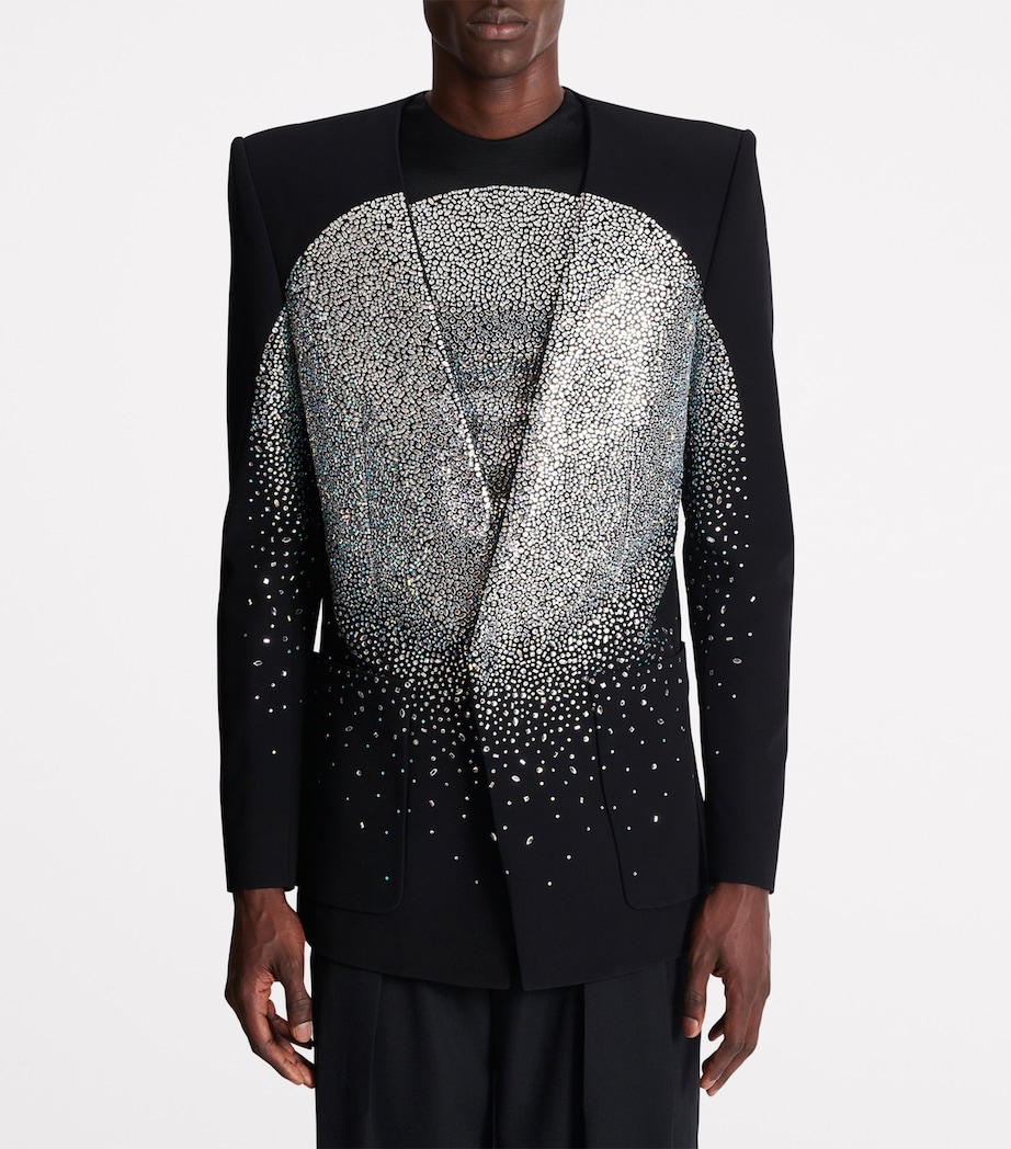 Rhinestone-Embellished Blazer EAW NOIR/CRISTAL Image 4