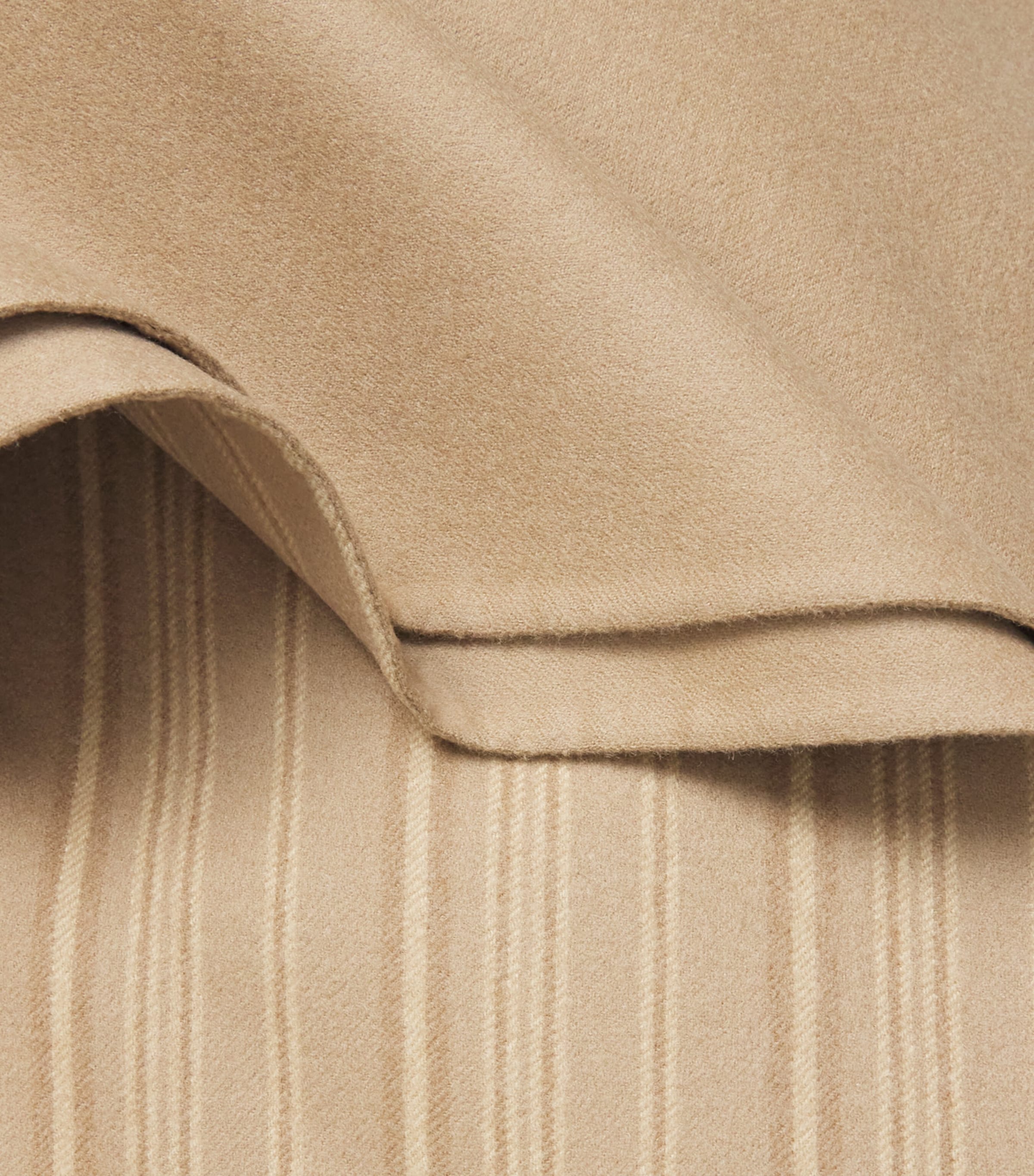 Virgin Wool Reversible Coat STY198 SND/DRK TP/YL Image 5