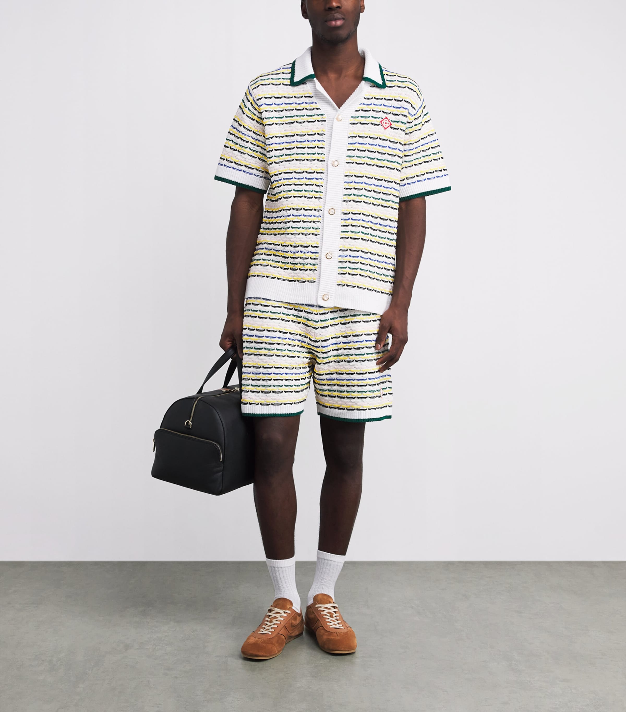 Cotton Tuck-Stitch Shorts MULTI Image 2