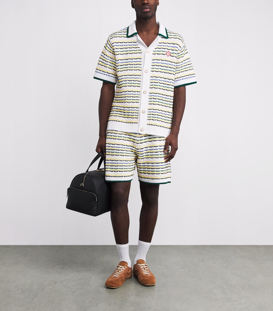 Cotton Tuck-Stitch Shorts MULTI Image 2