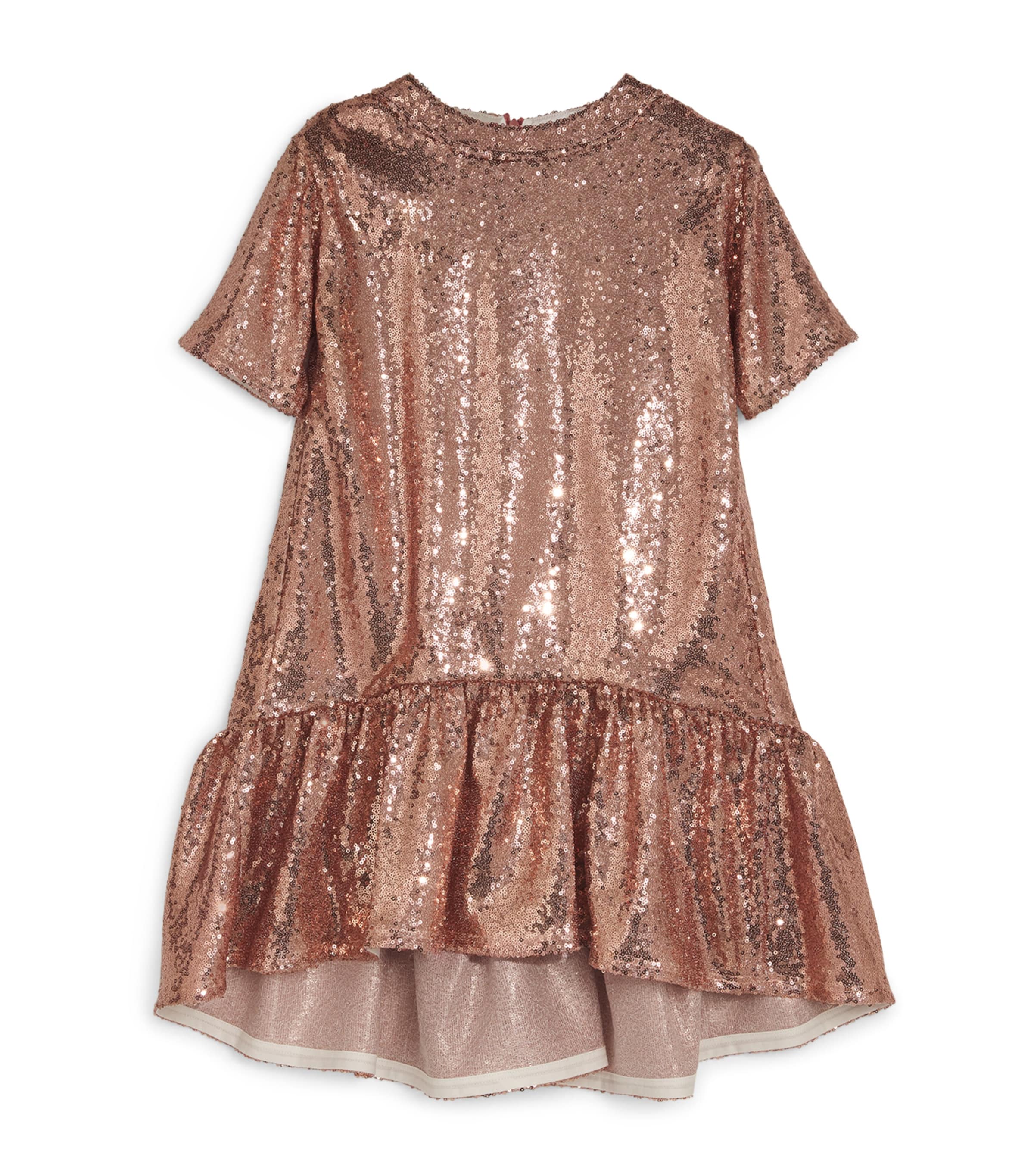 Shop Edeline Lee Sequinned Dress In Pink
