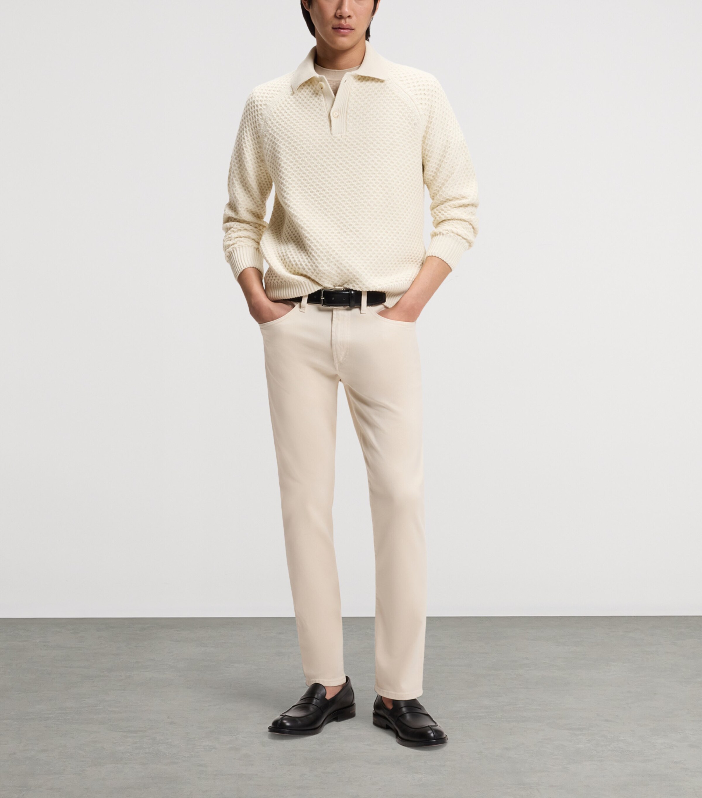 BOSS Mens Cashmere Polo Sweater Image 4