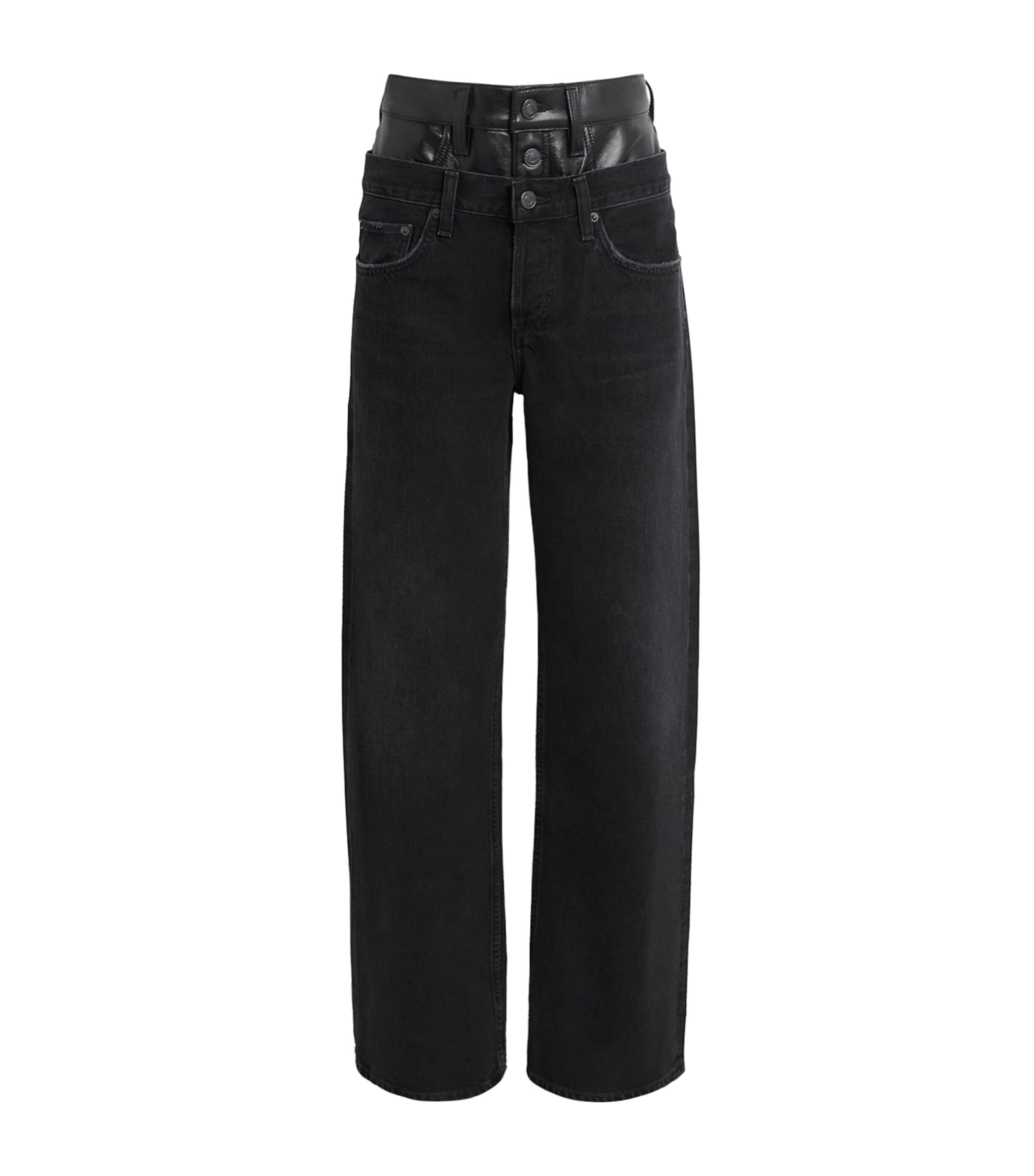 Elson Double-Waist Straight Jeans DETOX/RAVEN WASH BLK Image 1