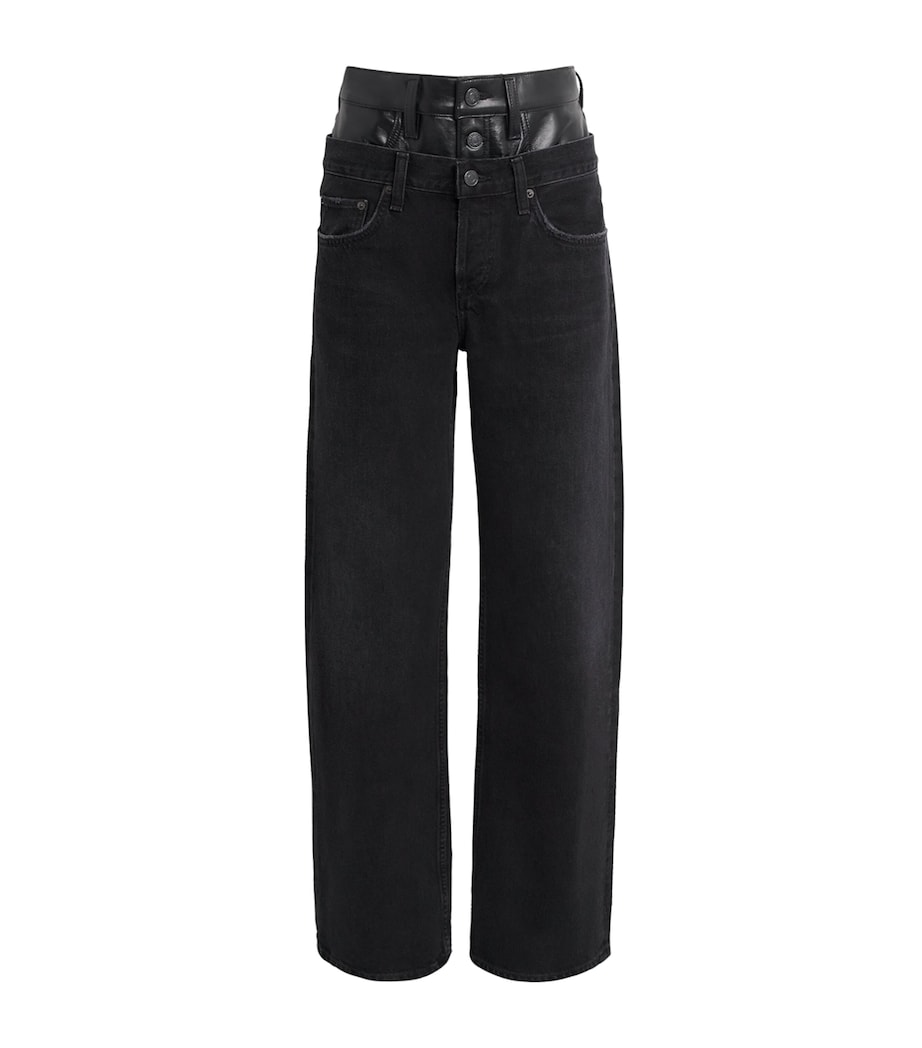 Elson Double-Waist Straight Jeans DETOX/RAVEN WASH BLK Image 1