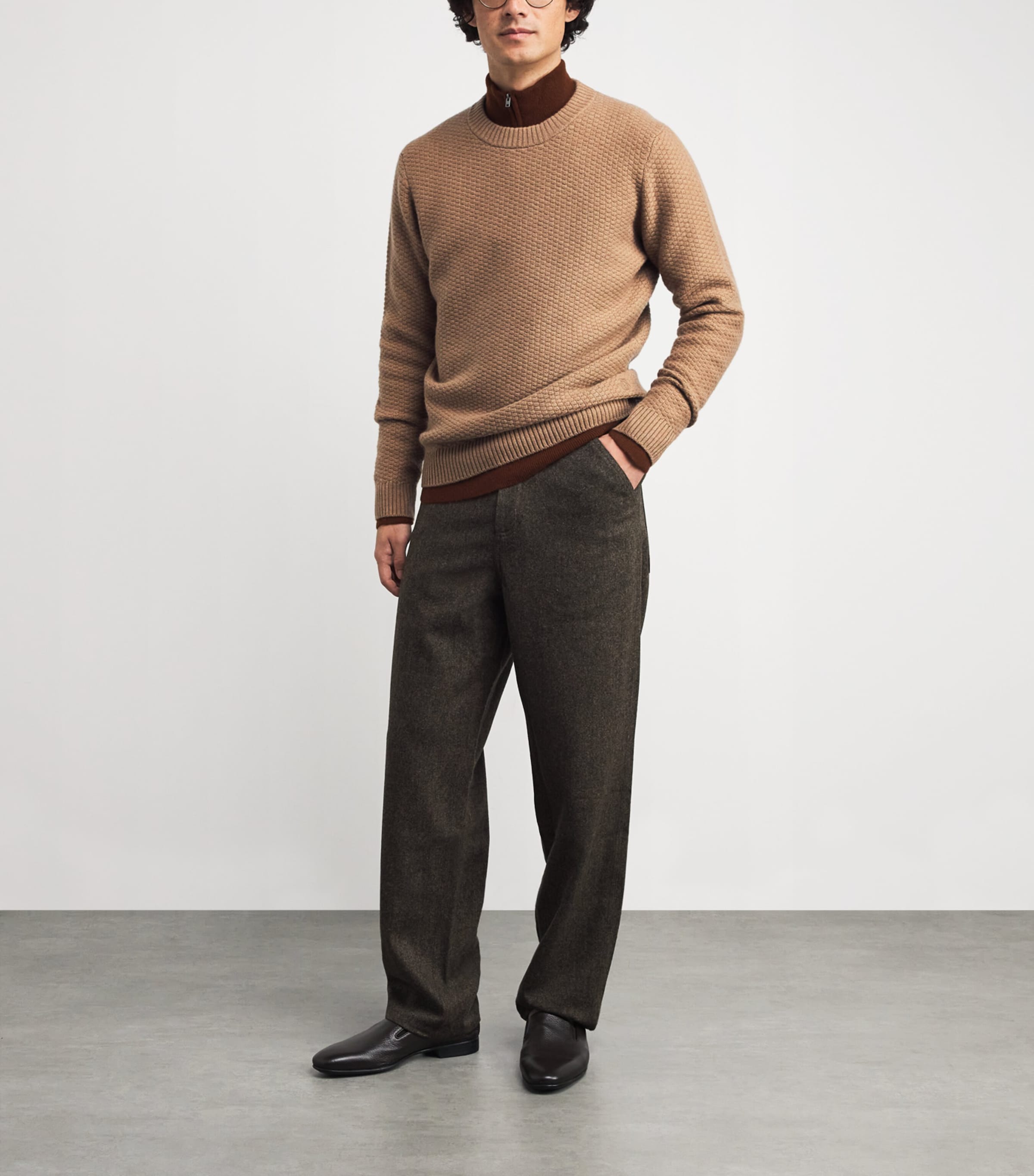 Cashmere Textured Sweater LLAMA Image 2