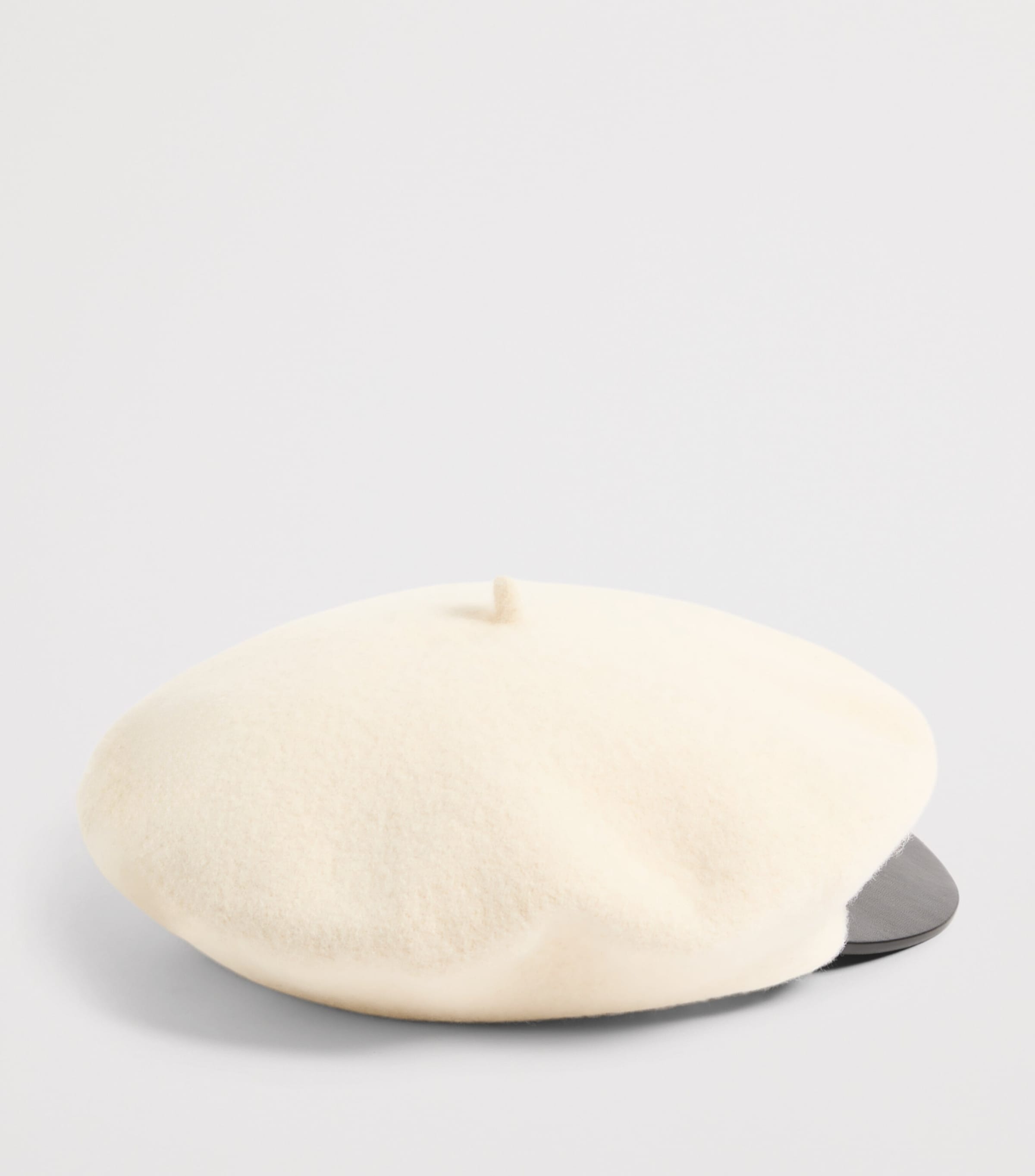 Wool Leather-Trim VLogo Signature Beret Q86 Image 4