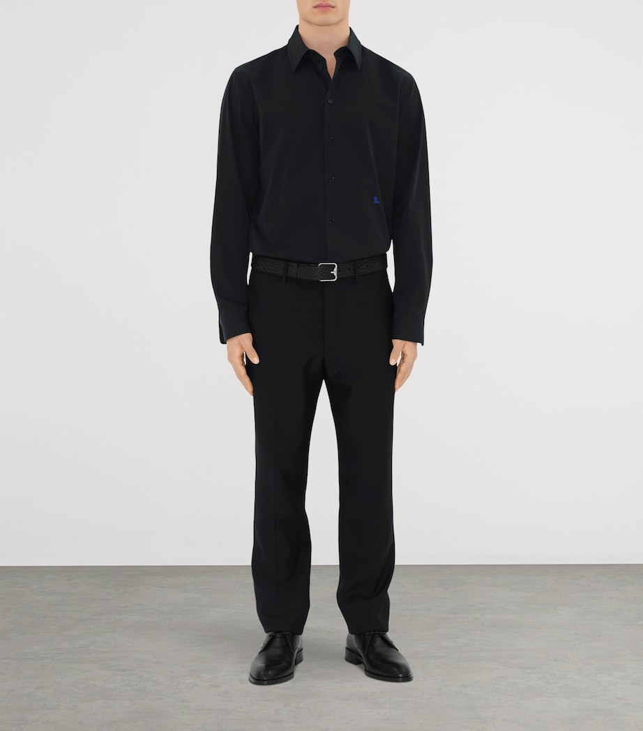 Cotton EKD-Embroidery Slim-Fit Shirt BLACK Image 2