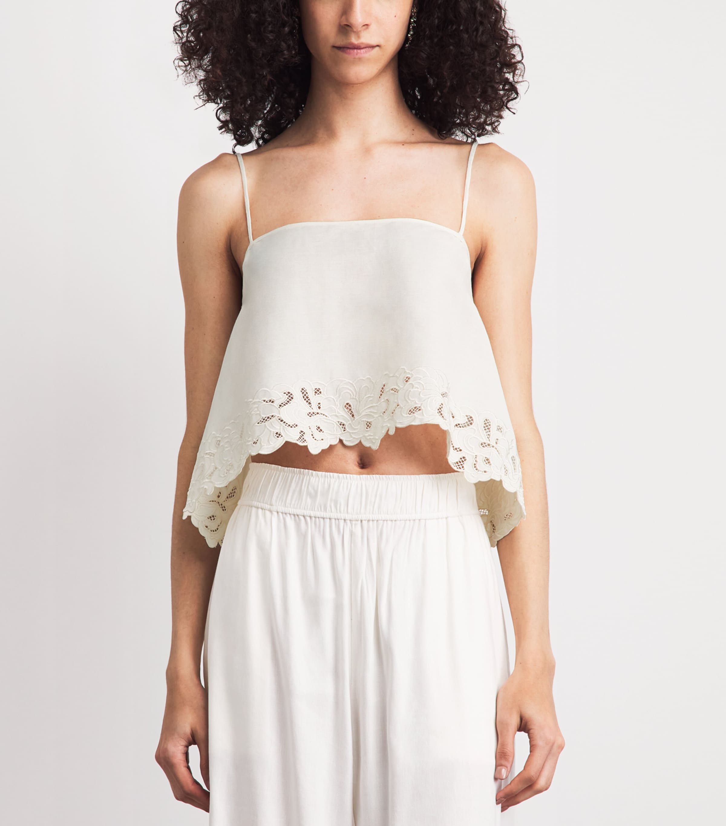 CAMILLA AND MARC Womens Lace-Trim Chara Cami Top Cream Mcrm Image 4