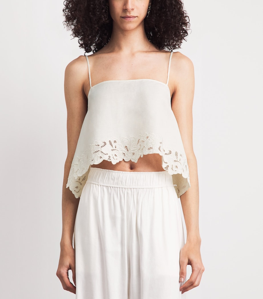 CAMILLA AND MARC Womens Lace-Trim Chara Cami Top Cream Mcrm Image 4