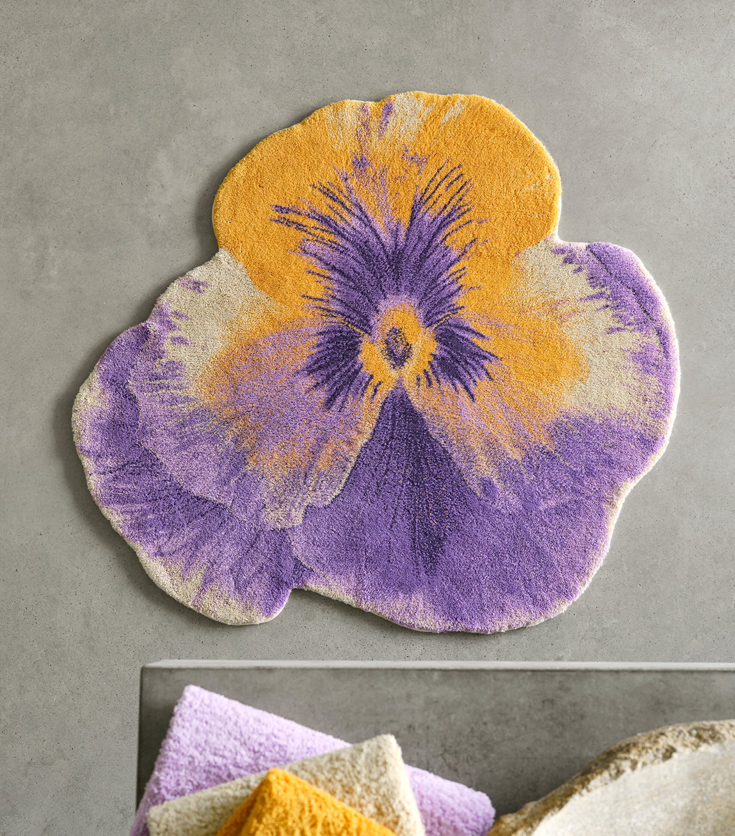 Abyss & Habidecor Egyptian Cotton Pansy Bath Rug (90cm x 100cm) Curcuma Image 6