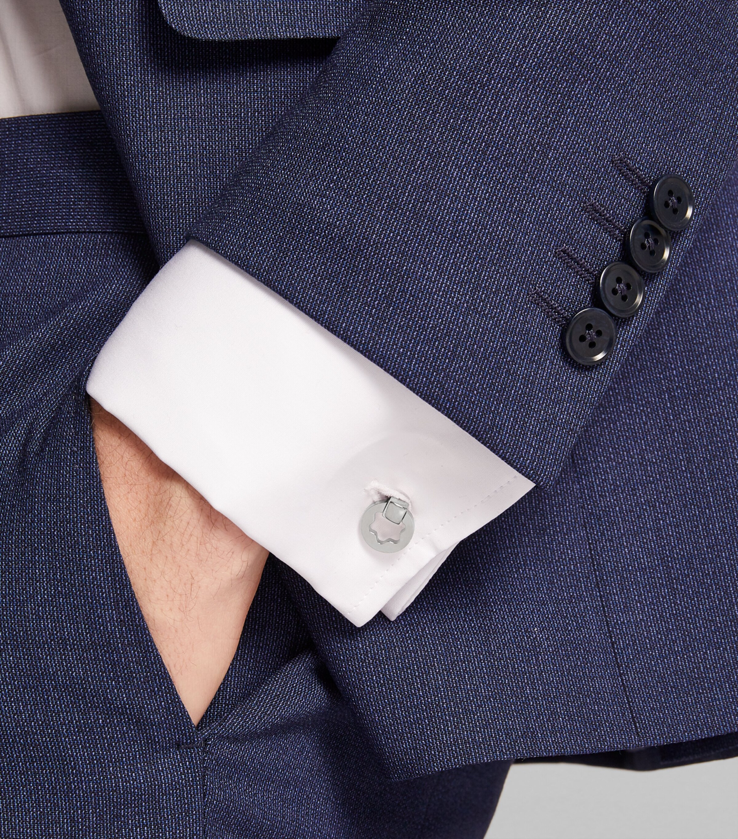 Montblanc Stainless Steel Heritage Cufflinks Silver Image 2