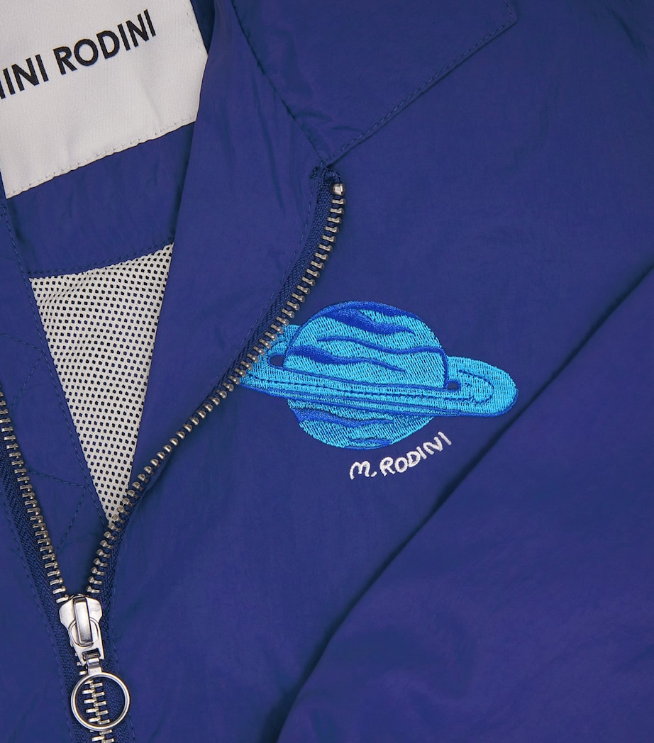 Mini Rodini Embellished Planet Jacket (3-11 Years) Blue Image 3