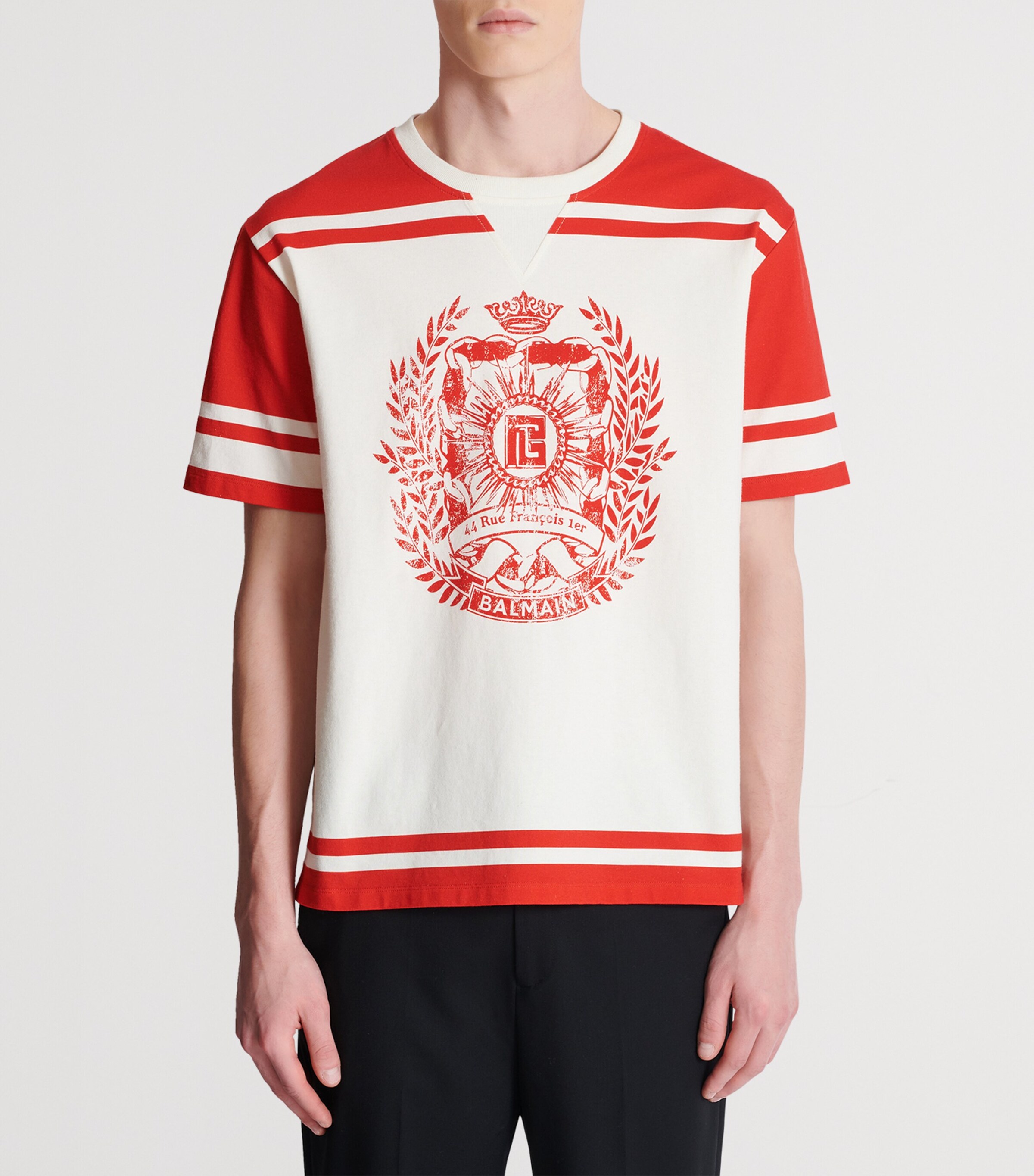 Balmain Varsity Print T-Shirt | Men Clothing | T-Shirts | Printed T-Shirts | Designers | Balmain Balmain Varsity Print T-Shirt | Men Clothing | T-Shirts | Printed T-Shirts | Designers | Balmain