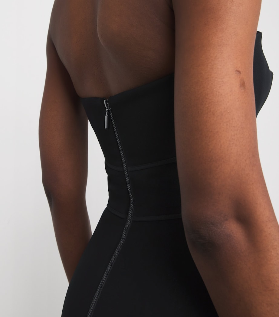 Crepe Embellished Residence Gown BLACK / EMBROIDERY Image 6