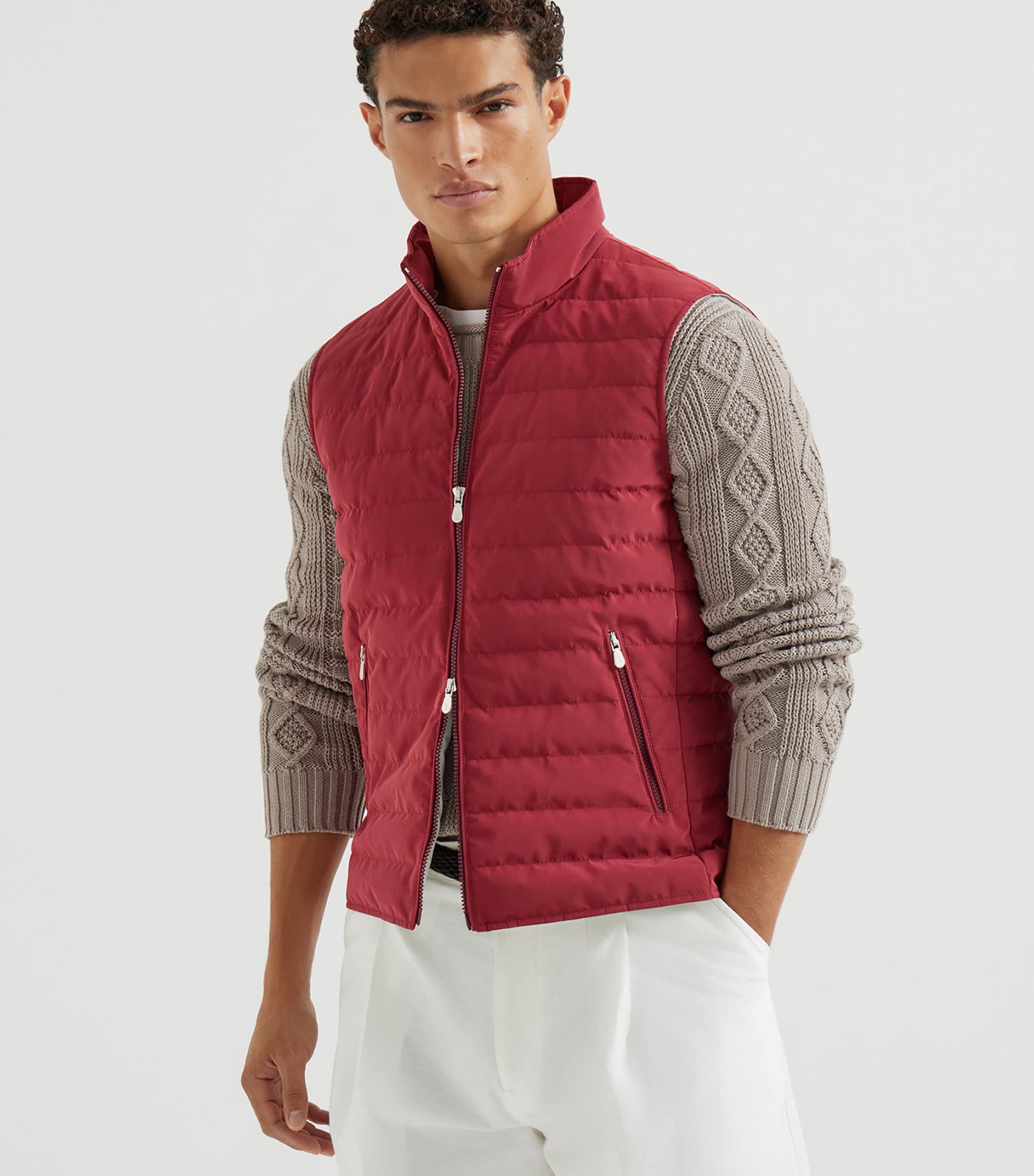 Brunello Cucinelli Mens Water-Resistant Gilet Image 3