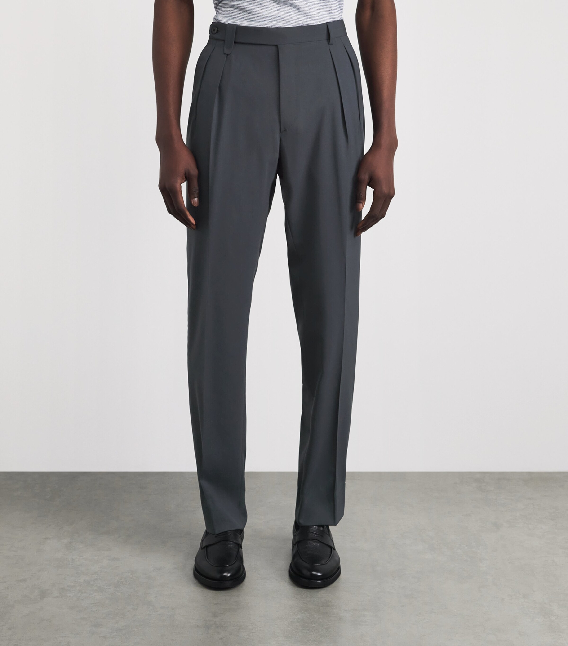 Brioni Mens Wool Tailored Trousers Image 4