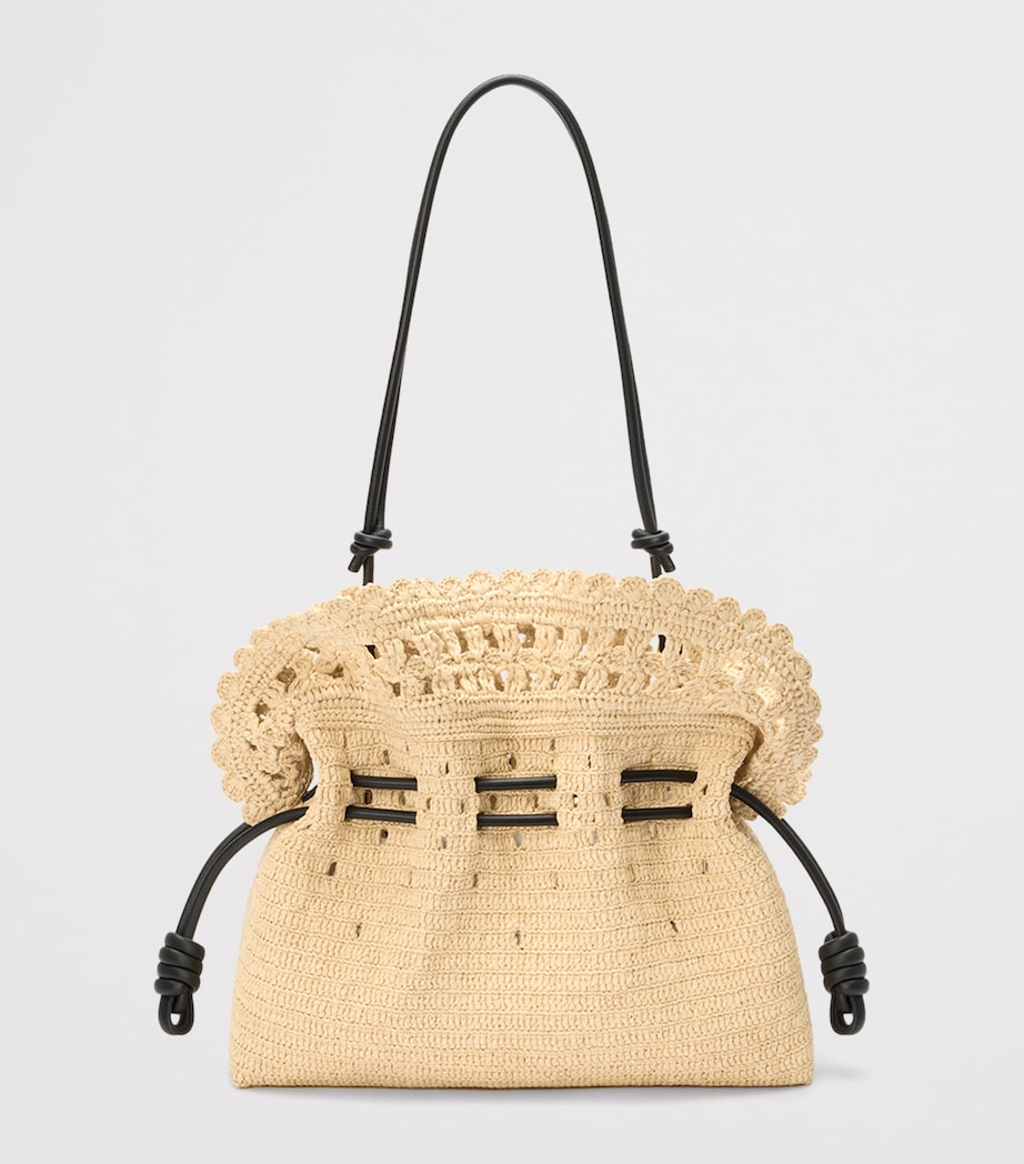 LOEWE x Paula's Ibiza Raffia Flamenco Purse Natural Image 4