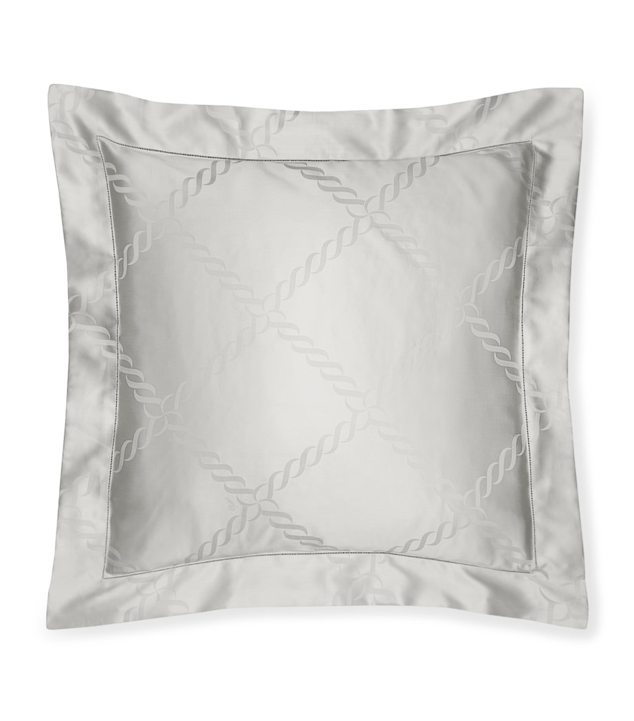 Treccia Square Pillowcase (65cm x 65cm) STERLING Image 1