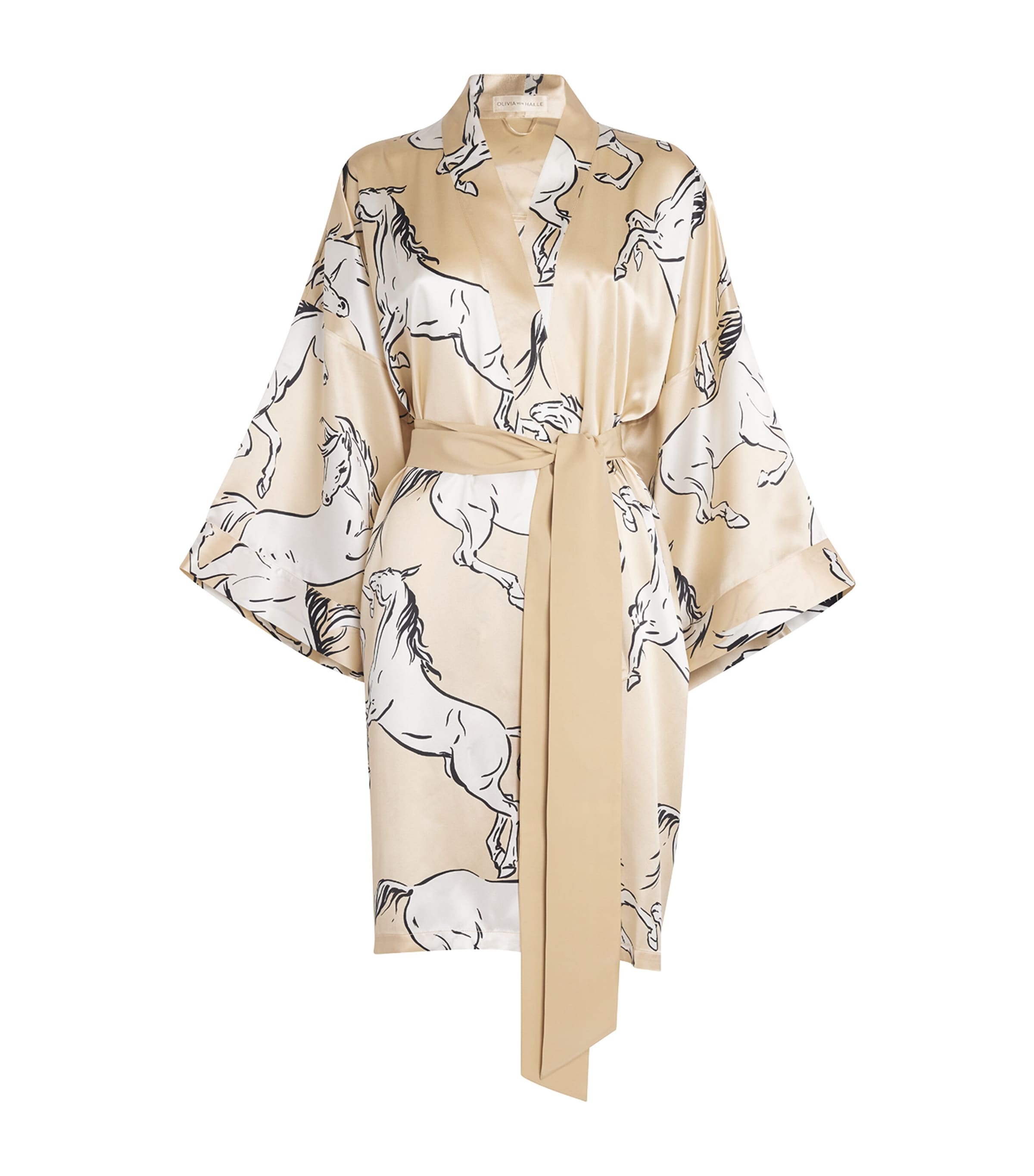OLIVIA VON HALLE SILK MIMI CLEMENTINE ROBE 