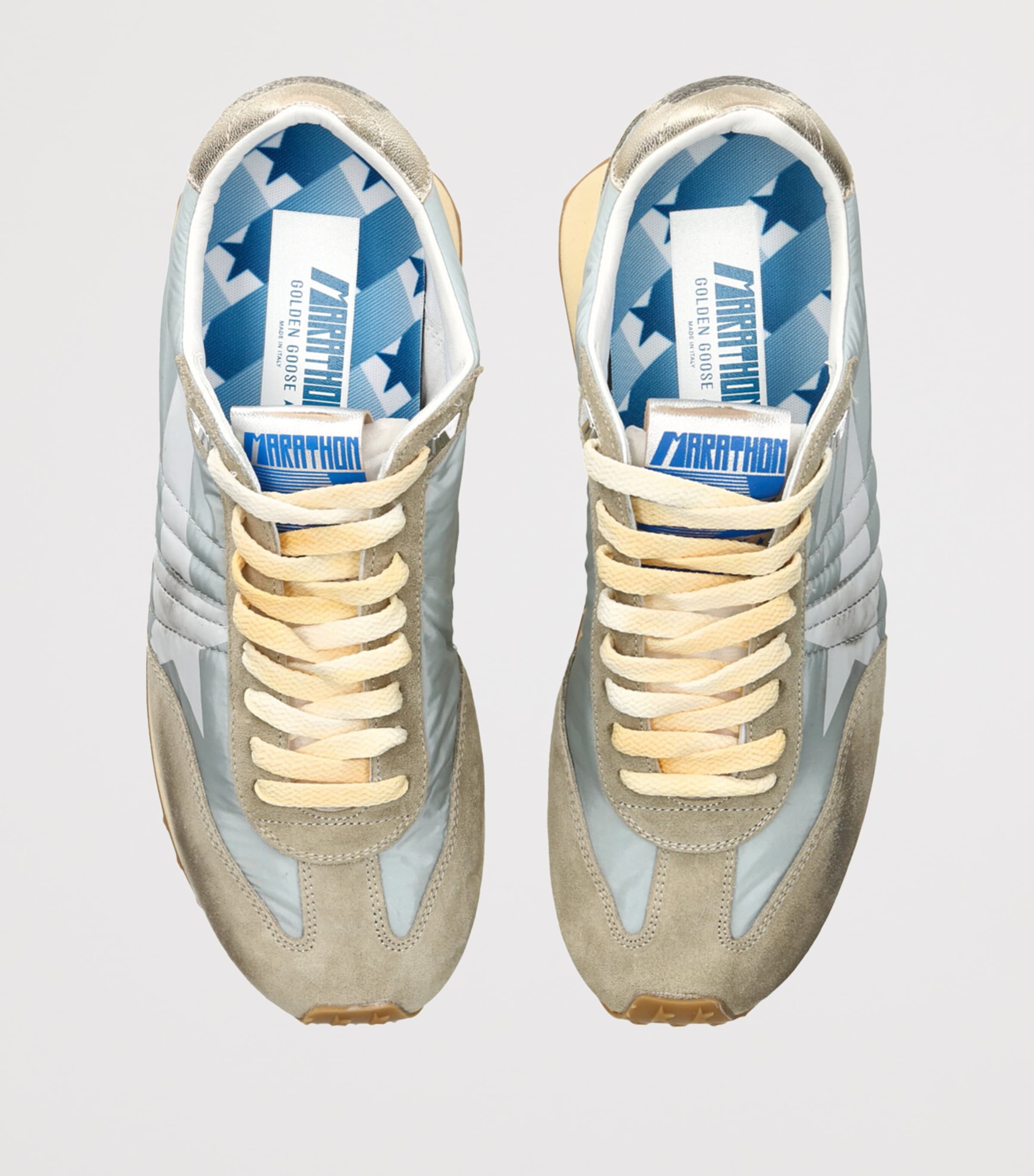 Golden Goose Suede Marathon Runner Sneakers Pale Blue Image 4