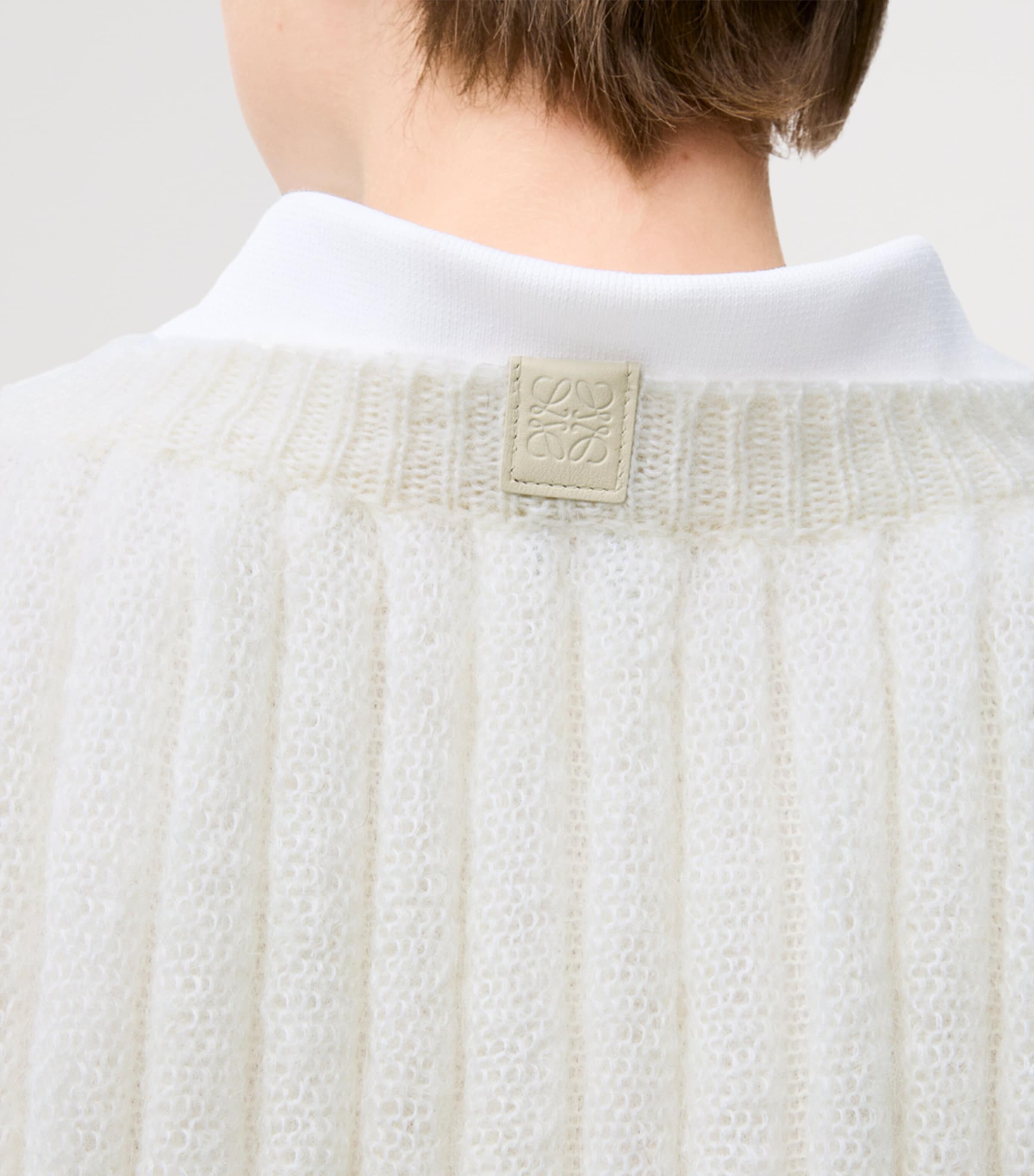 Ribbed Balloon Sweater WHITE Image 5