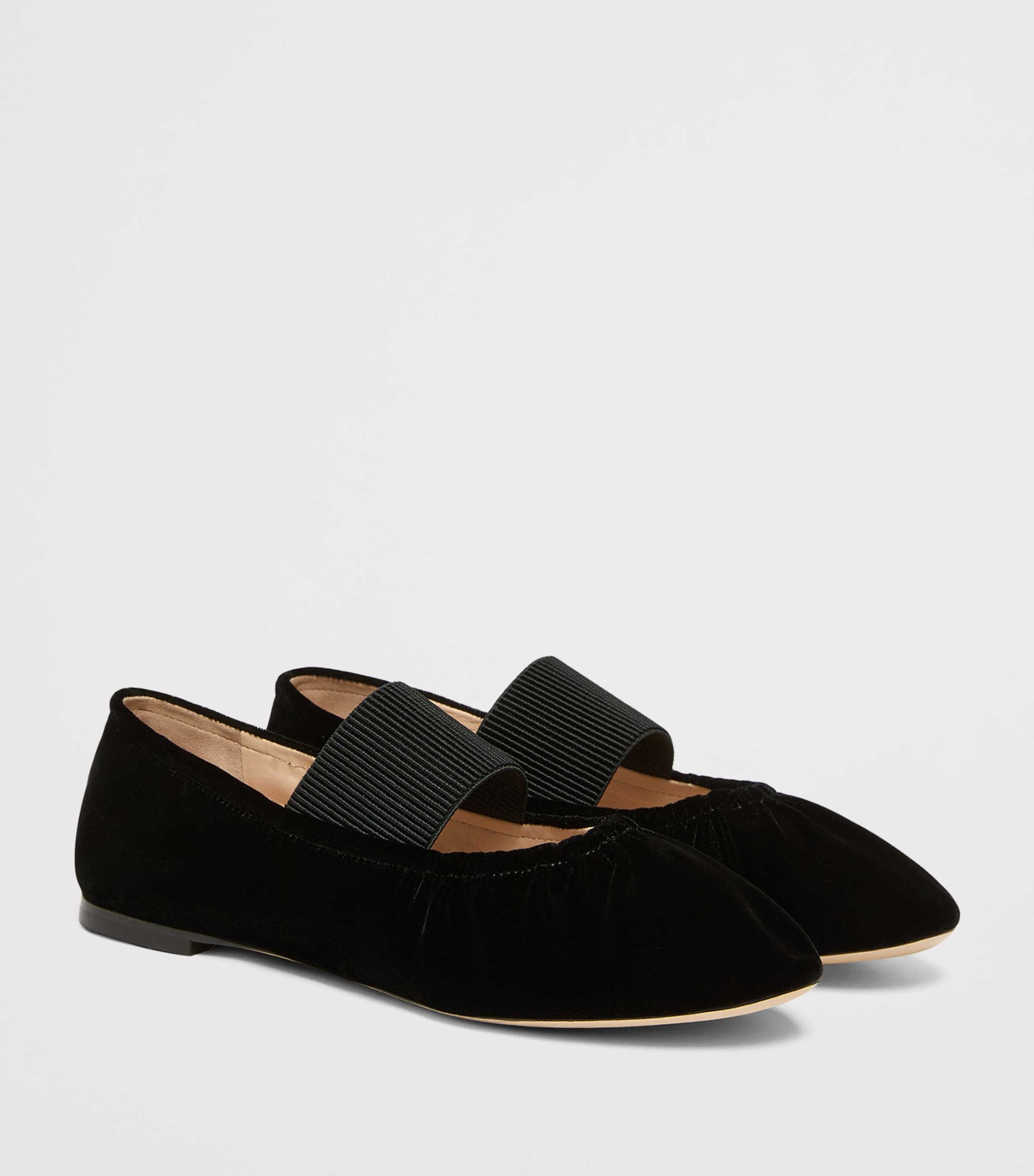 Marina Rinaldi Velvet Ballet Flats Black Image 3