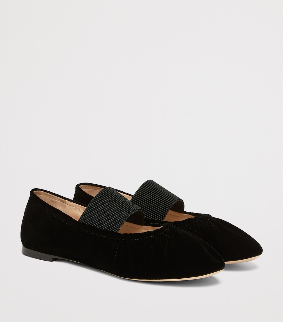 Marina Rinaldi Velvet Ballet Flats Black Image 3