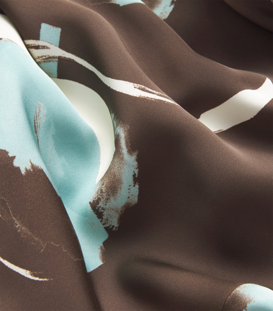 Satin Print Midi Dress COCOA Image 5