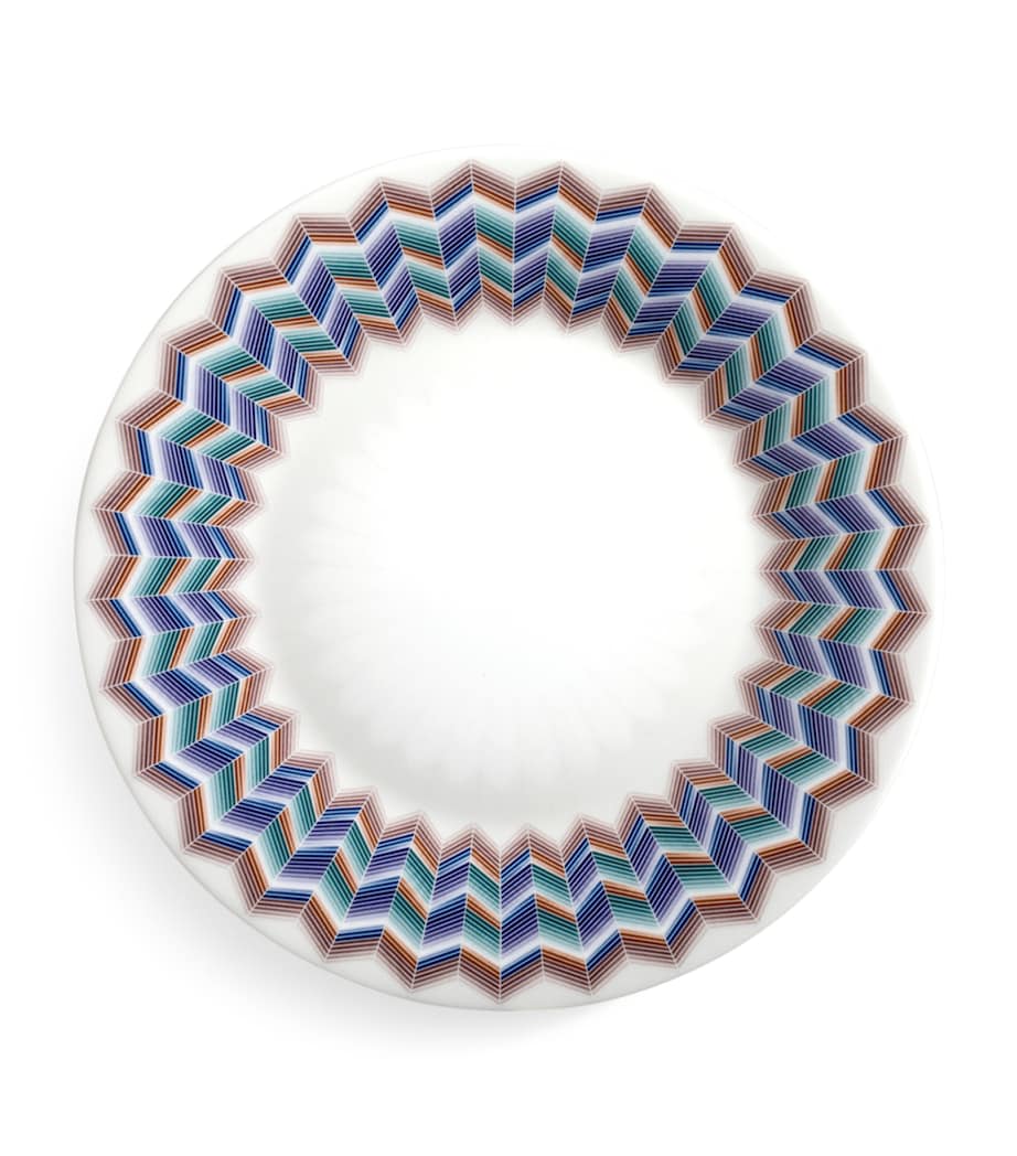 Zigzag Jarris 148 Dessert Plate (21.5cm) MULTI BLUE / BROWN Image 1