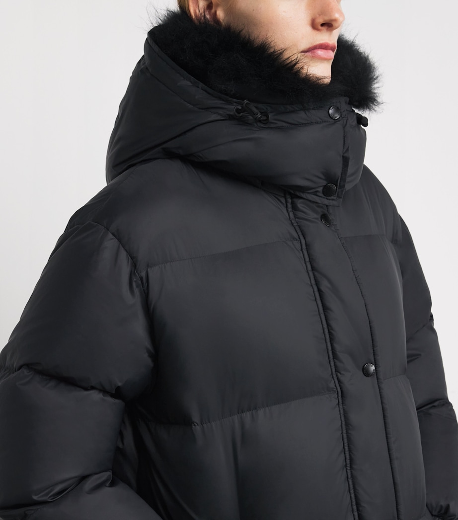 Down Fur-Trim Extra-Long Puffer Jacket C99 Image 6