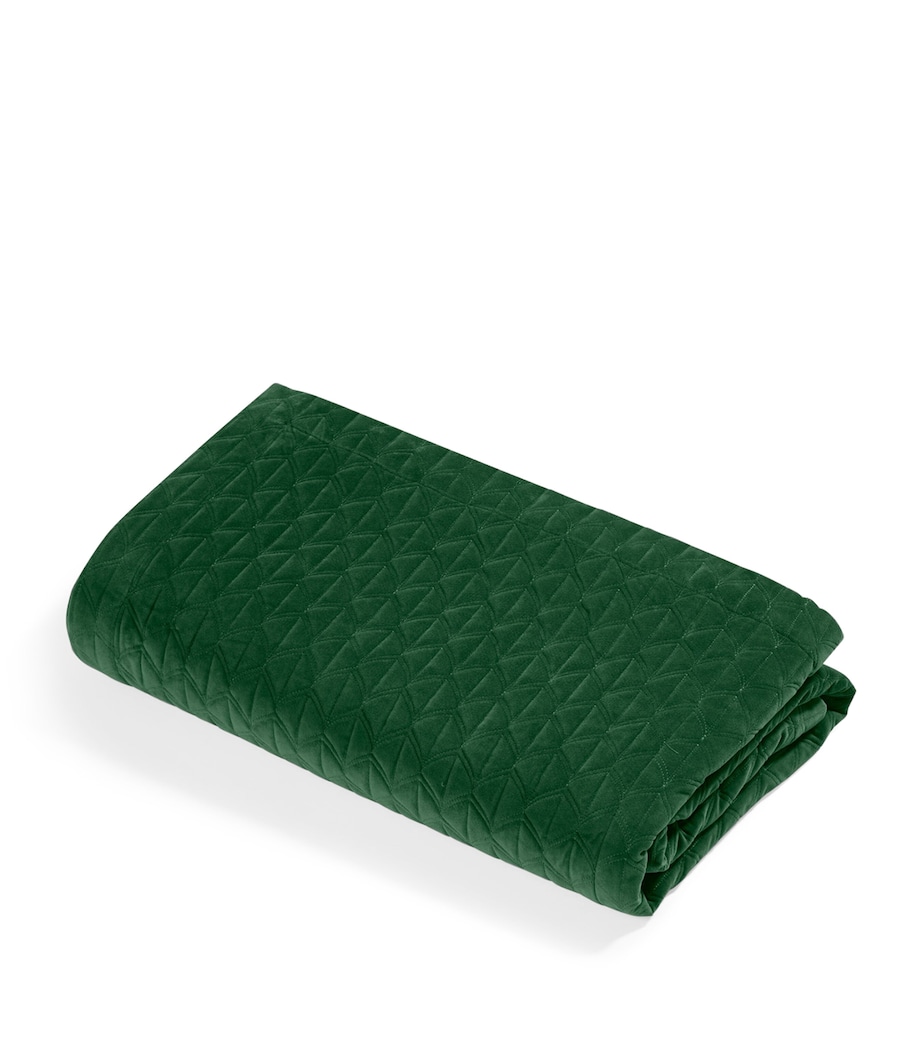 Cotton Quilted Priene Throw (135cm x 240cm) GREEN Image 1