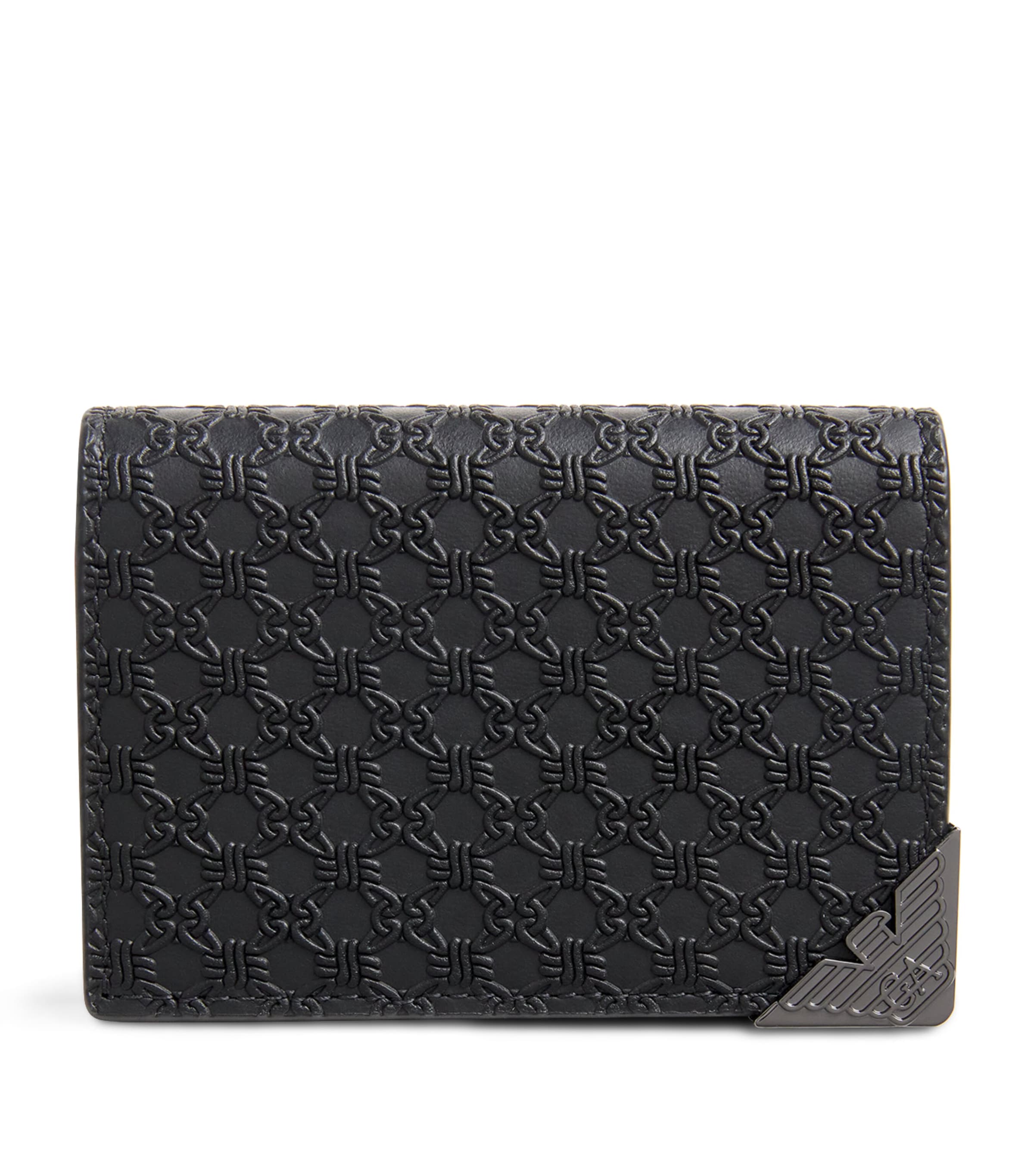 Emporio Armani Small Leather Wallet In Black