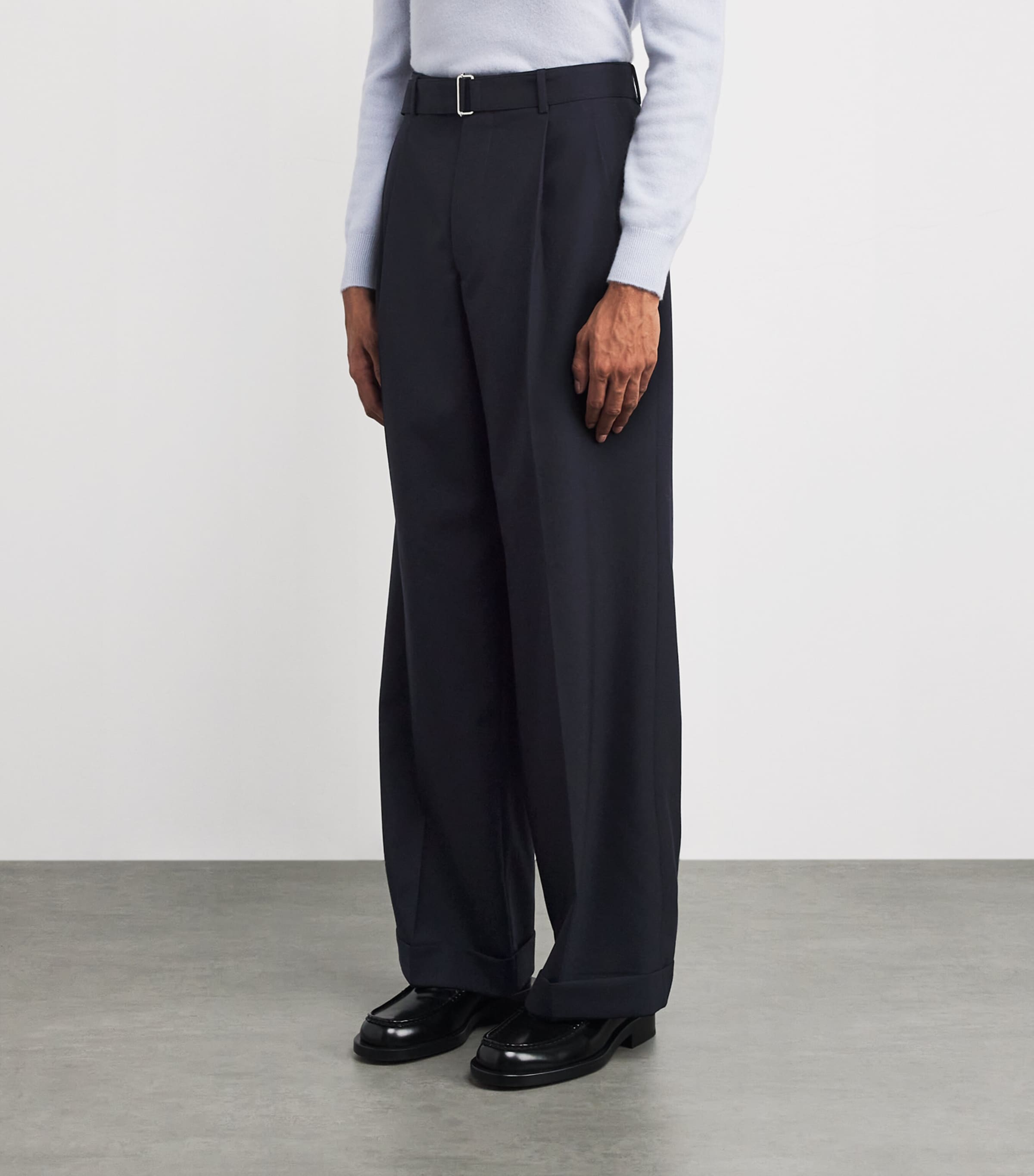Wool Evans Trousers DARK NAVY Image 3