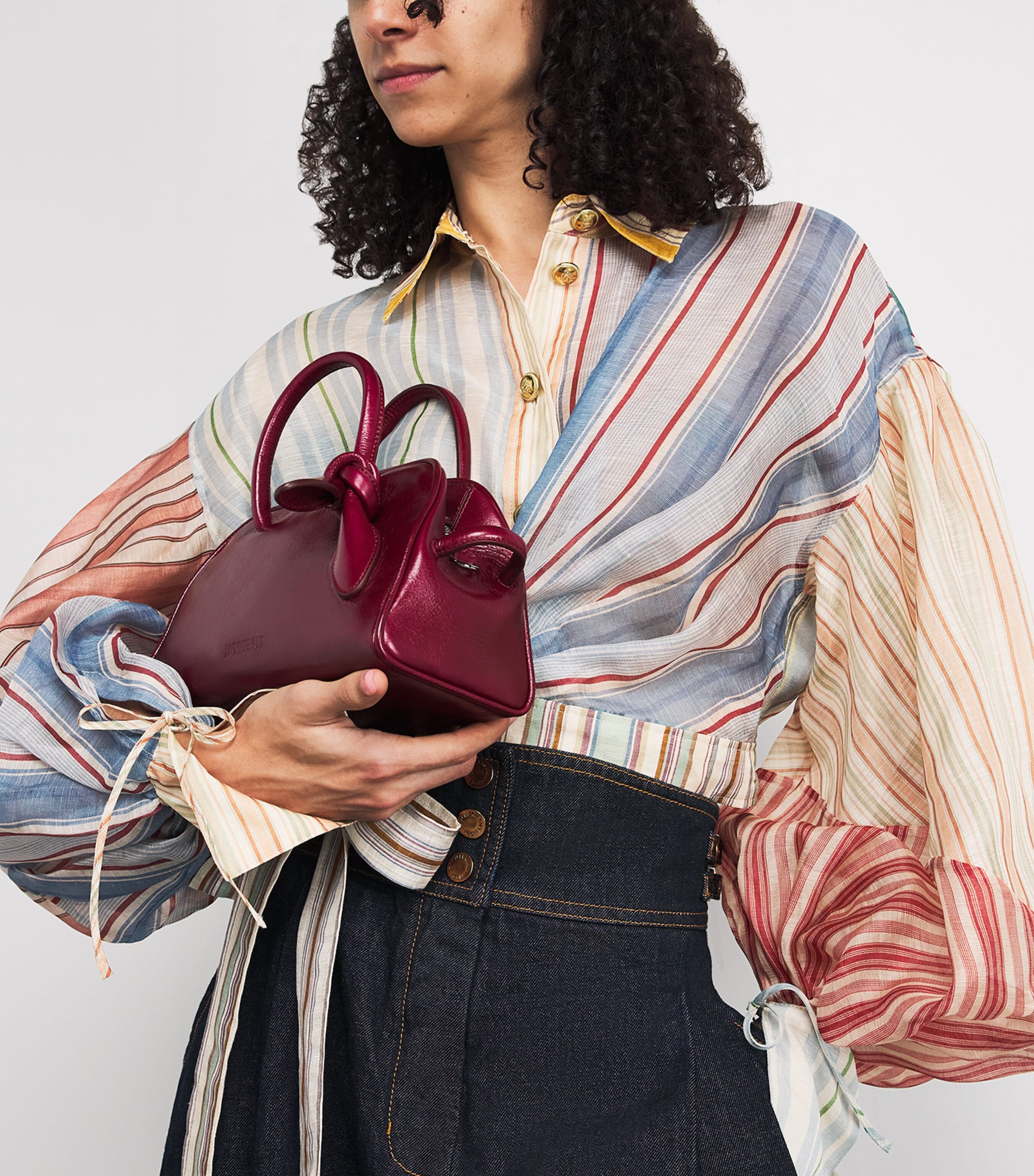 Linen-Silk Rebellion Blouse SPSTR SPLICD STRIPES Image 6