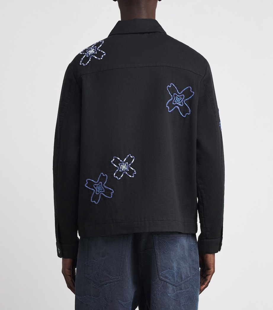 Embroidered Floral Eldon Jacket BLACK Image 5