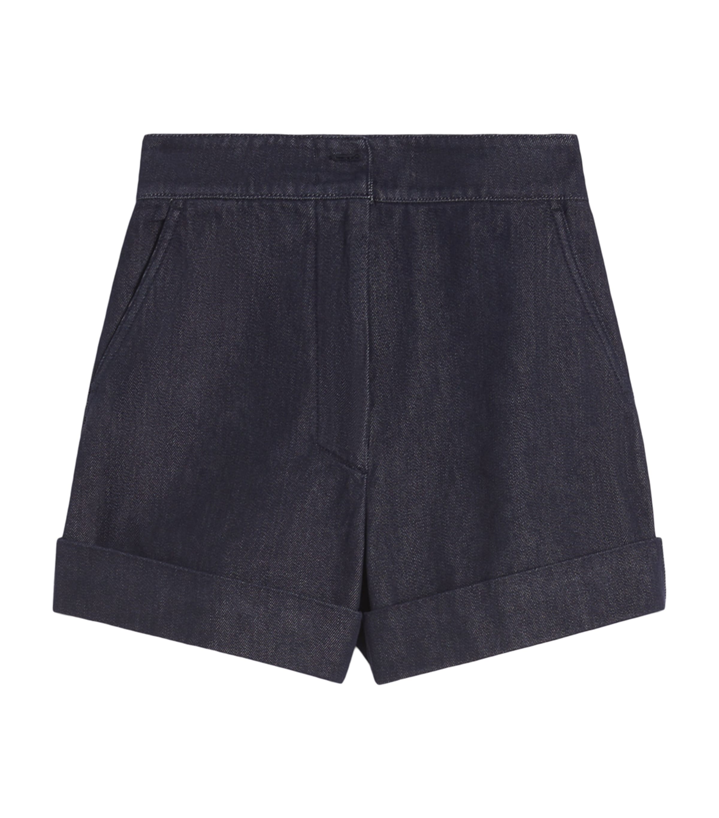 Cotton Tailored Shorts MIDNIGHTBLUE Image 1