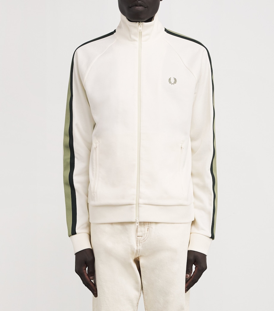Contrast-Tape Track Jacket 760LT ECRU Image 3