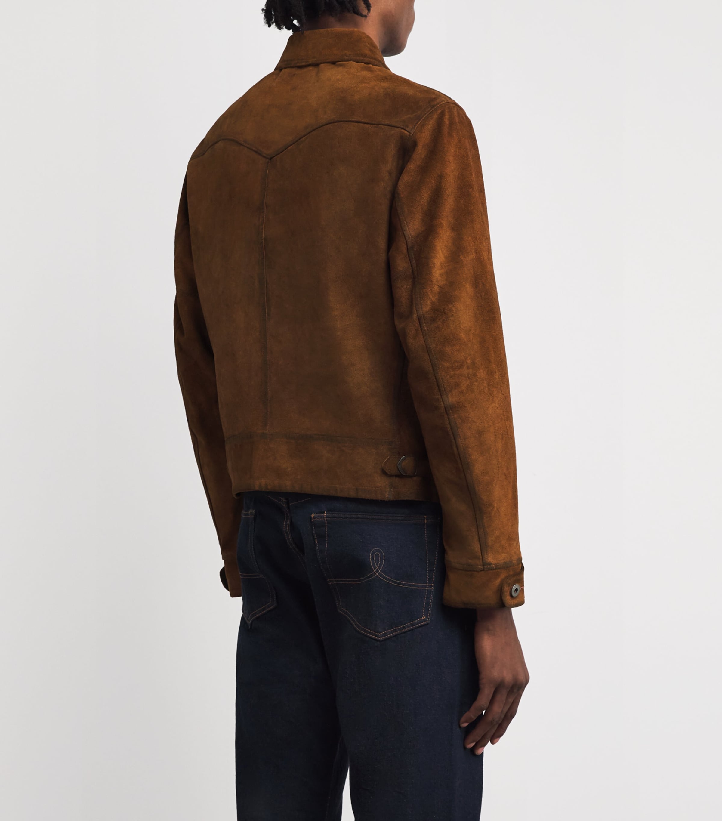 Double RL Roughout Suede Jacket BROWN Image 4