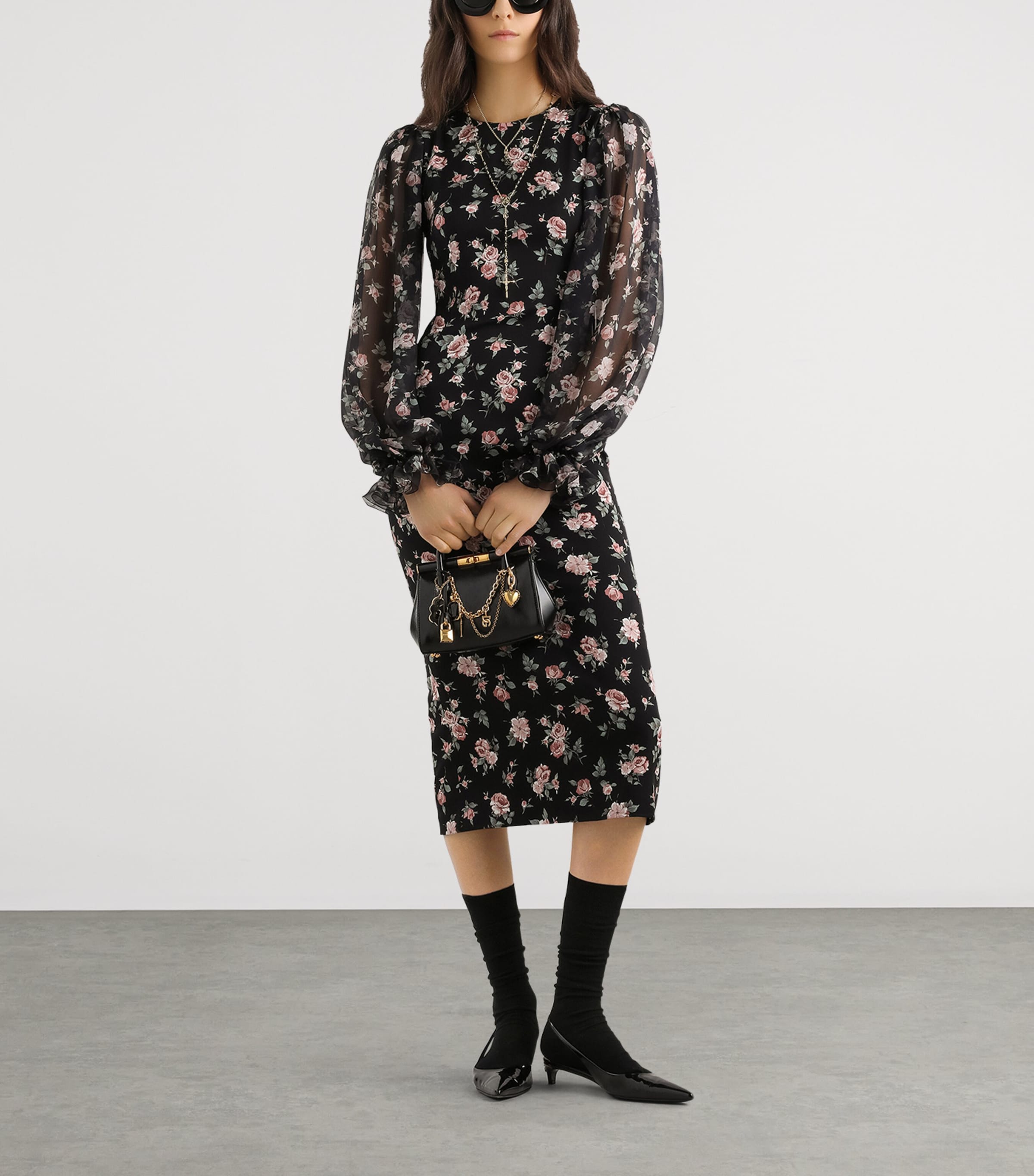 Stretch-Silk Floral Maxi Dress HN5XQ-ROSE Image 2