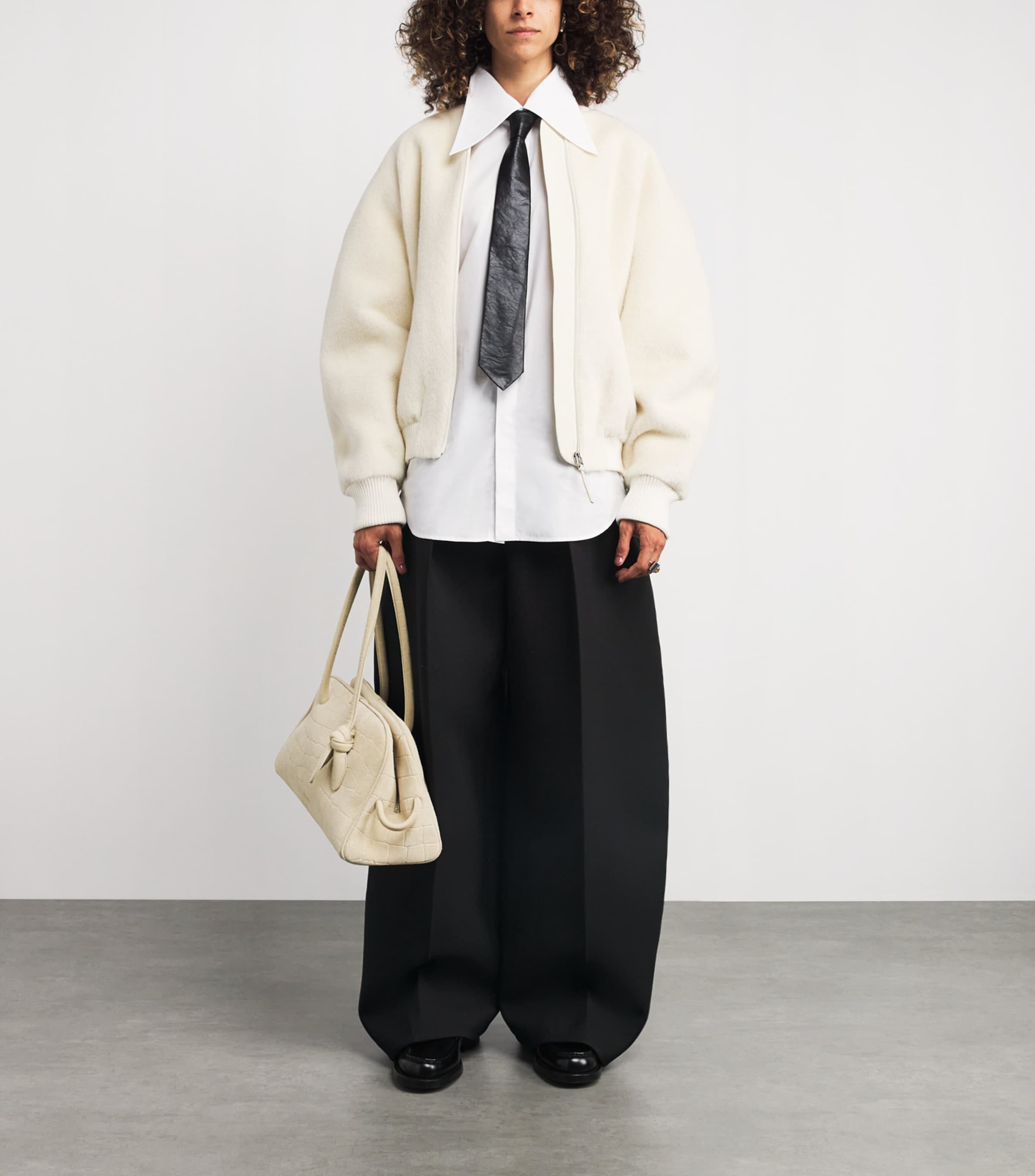 Jacquemus Black The Ovalo High-Rise Oversized Trousers | Harrods US