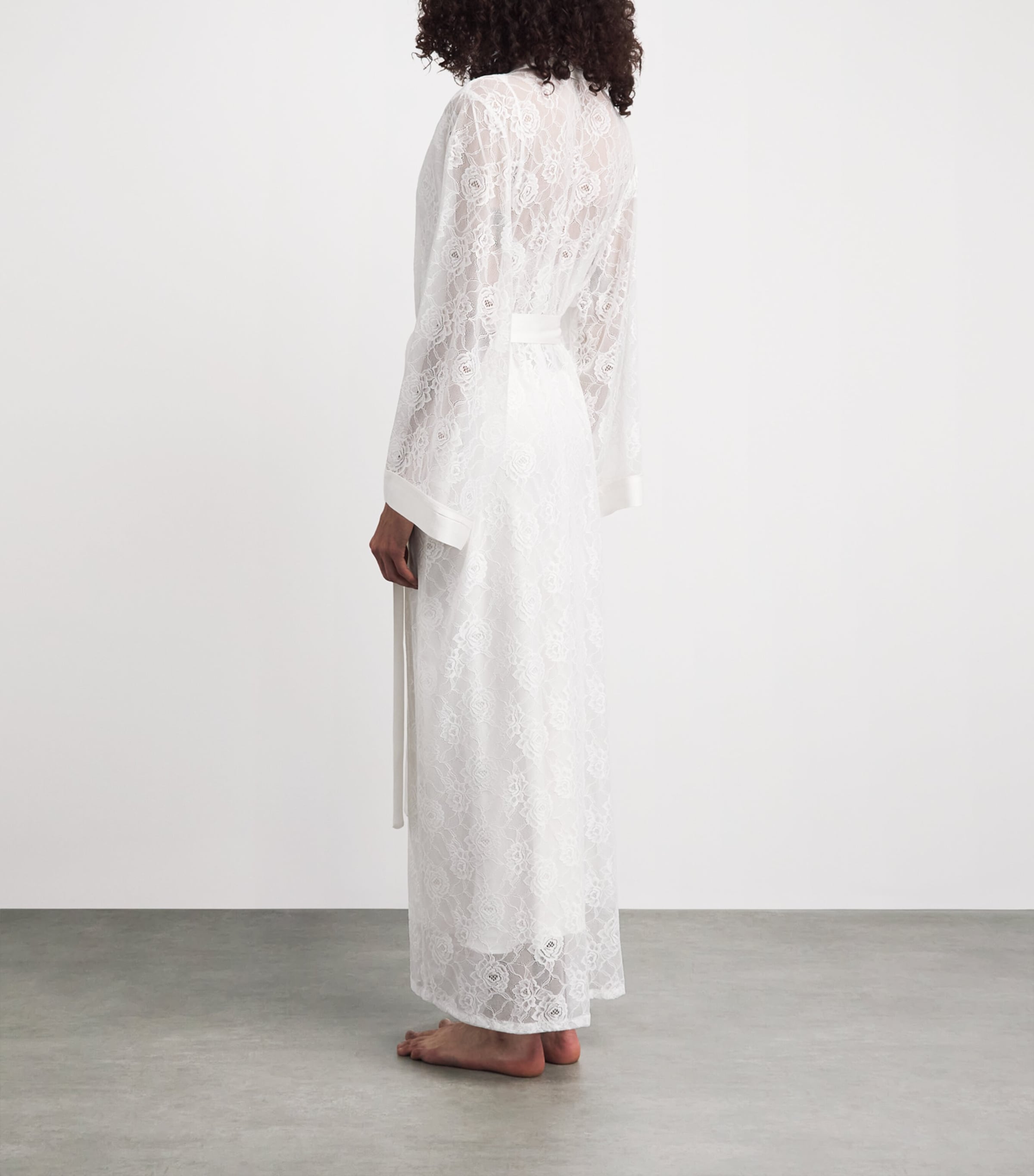 Bocan Womens Lace Mila Robe Off White Image 4