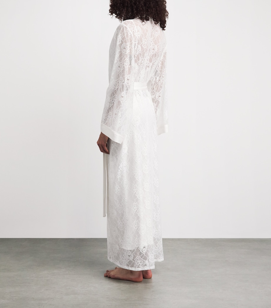 Bocan Womens Lace Mila Robe Off White Image 4