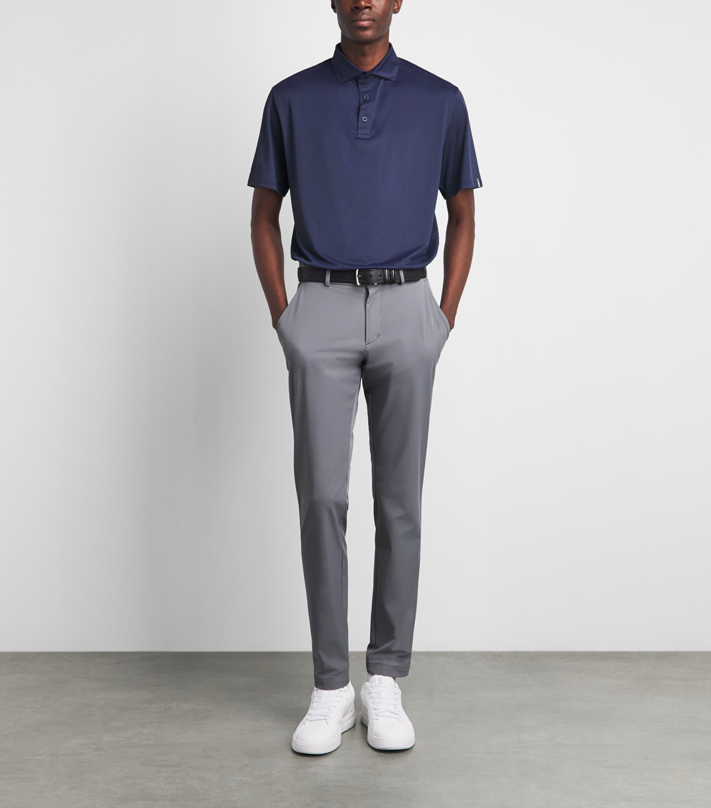 KJUS Mens Savin Structure Polo Shirt Atlanta Blue Image 2